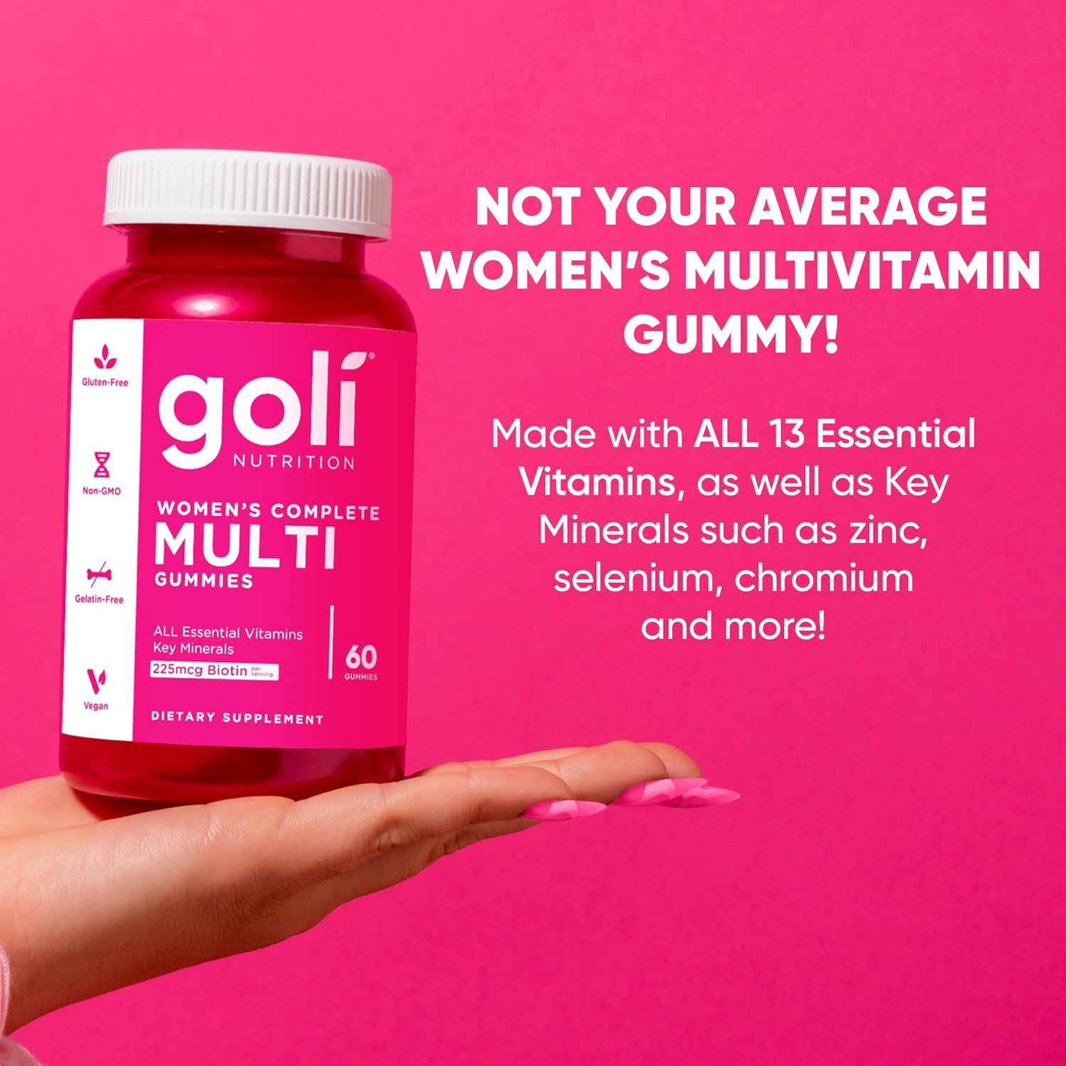 Goli Women's Multi Gummies, 60 Count