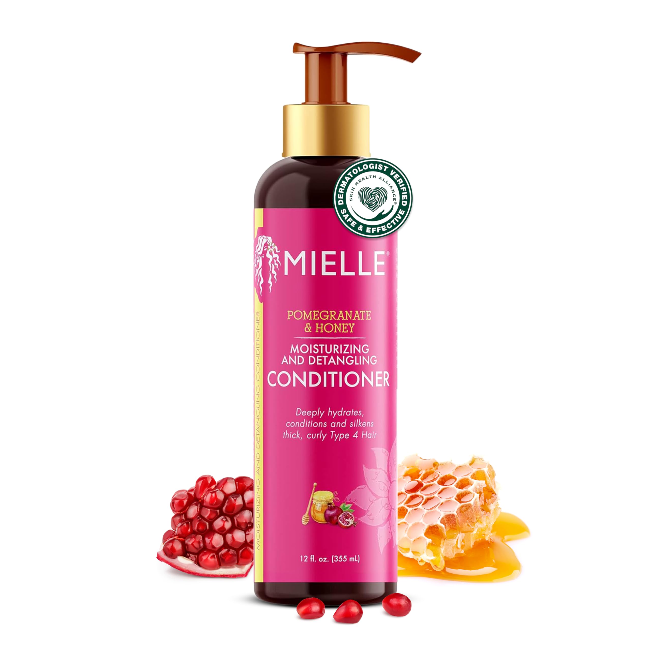 Mielle Organics Pomegranate & Honey Detangling Conditioner, 12 Fl Oz