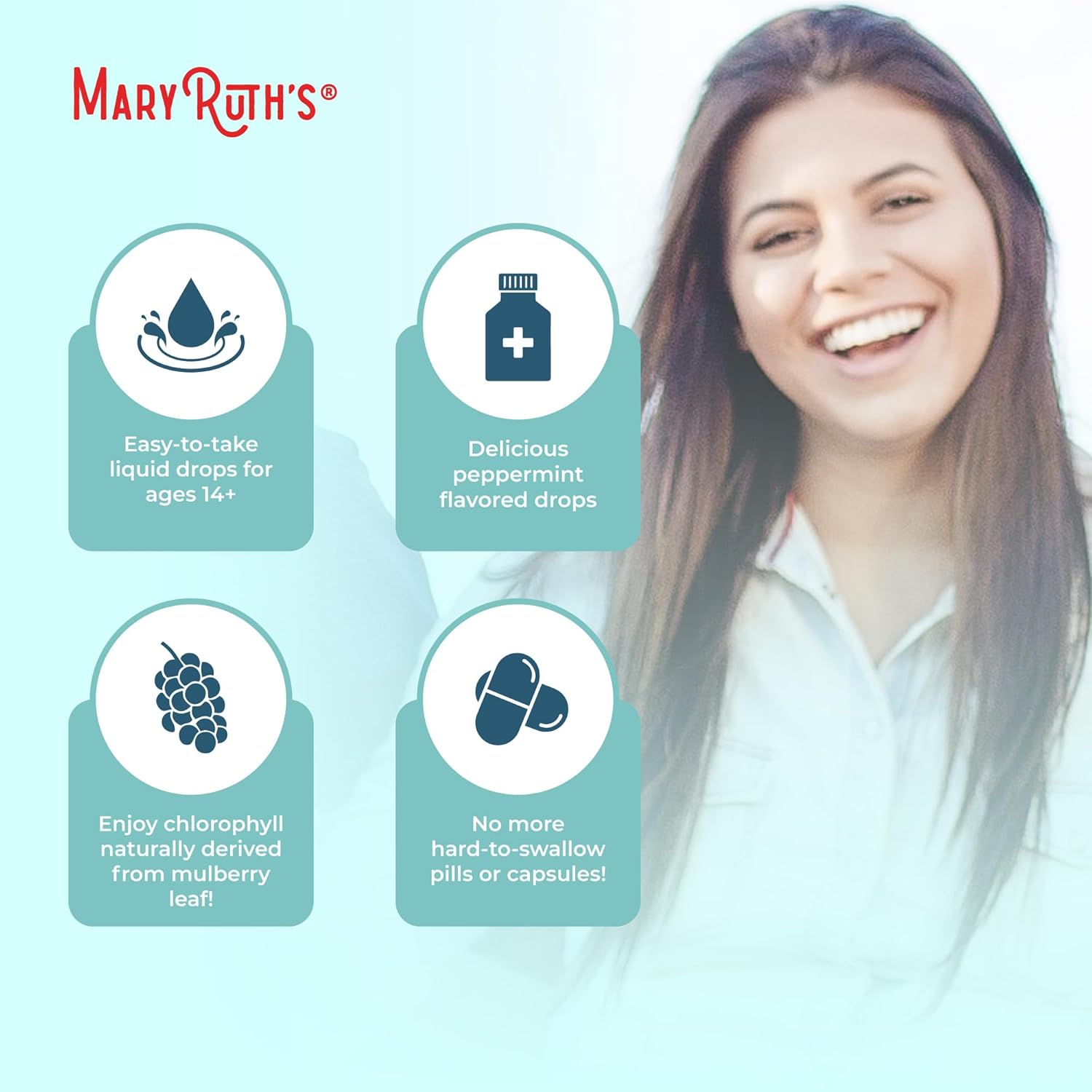 MaryRuth's Organics Vegan Liquid Chlorophyll Drops, 2 Fl Oz