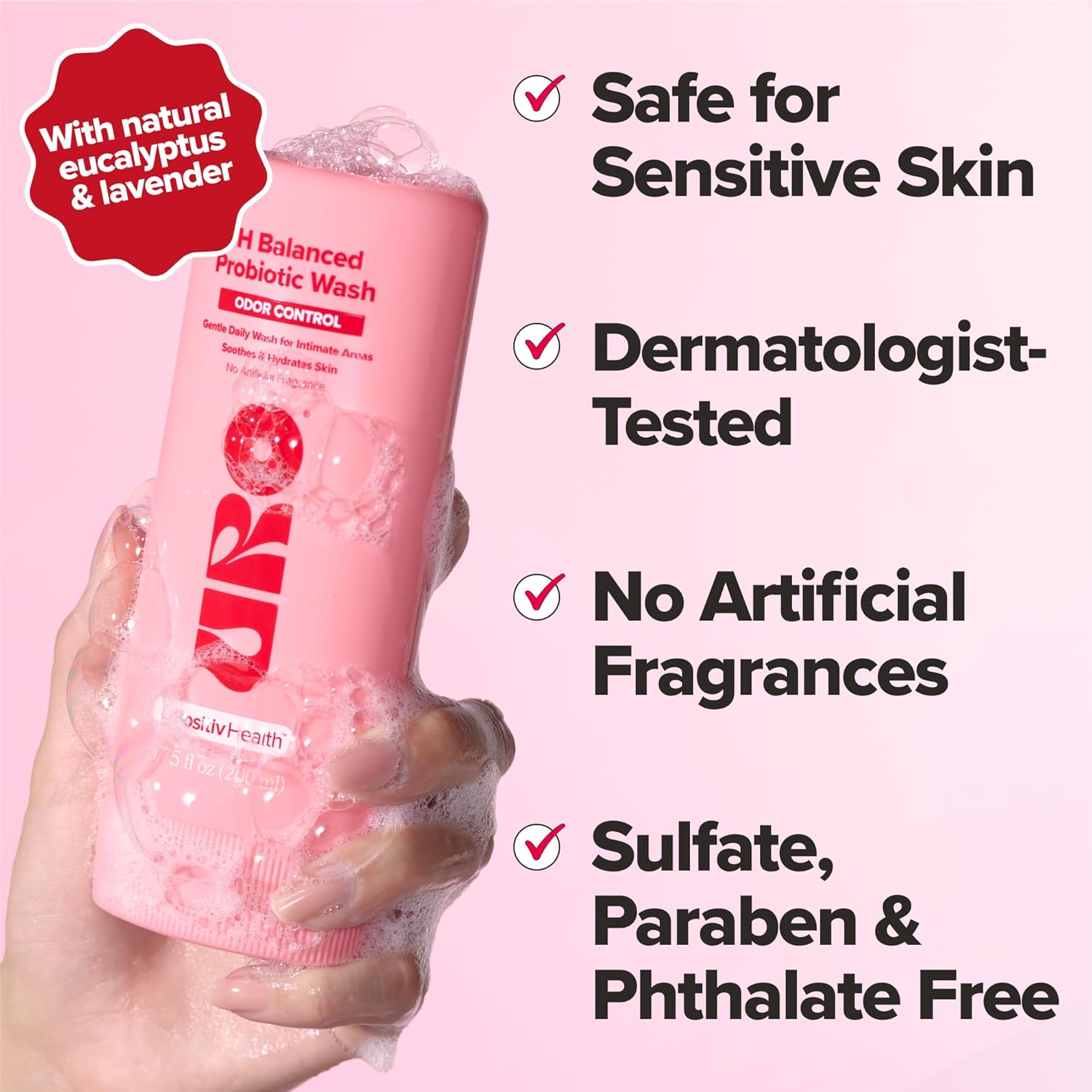 O Positiv URO pH Balanced Probiotic Wash, 6.75 oz