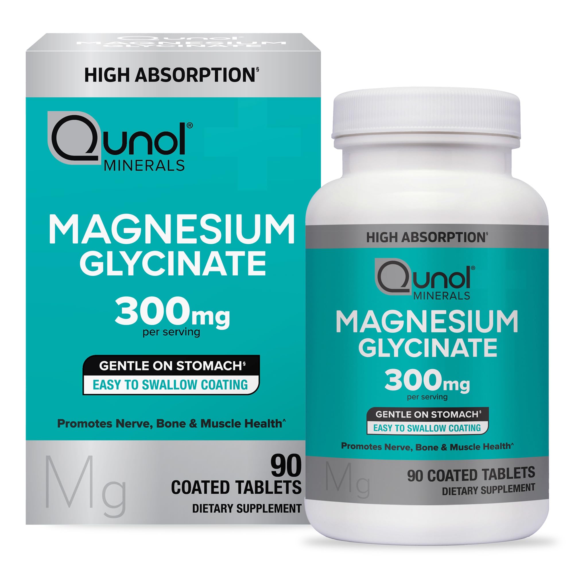 Qunol Magnesium Glycinate, 300mg