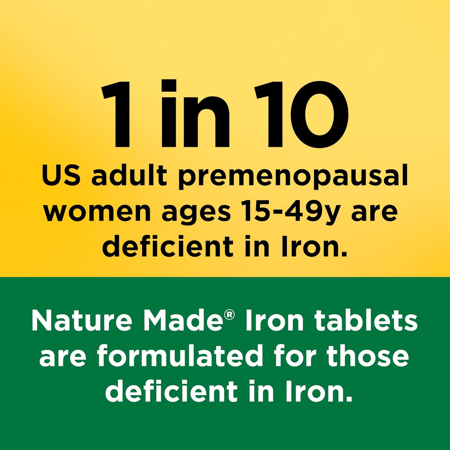 Nature Made Iron 65 mg (325 mg Ferrous Sulfate)  180 Tablets