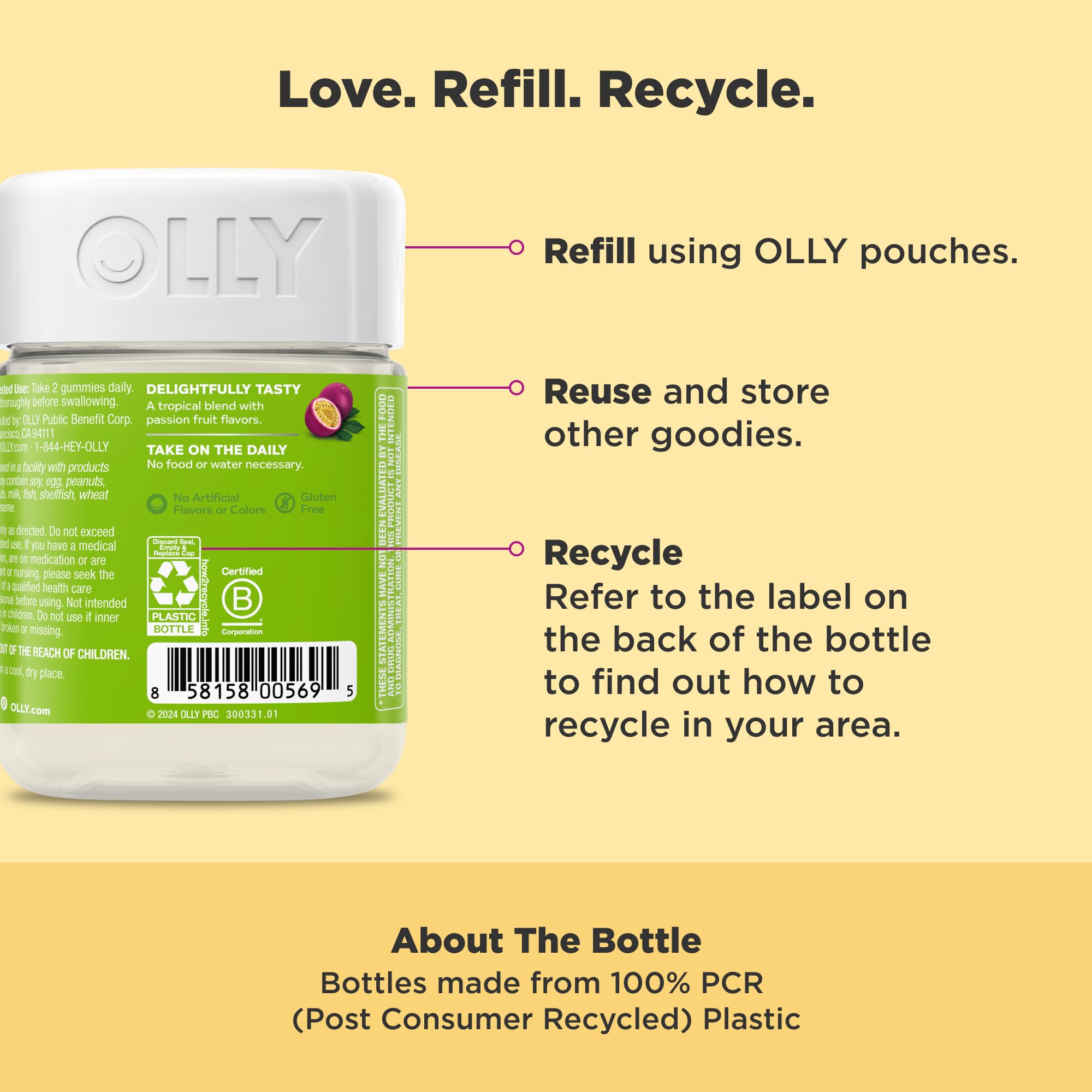 OLLY Daily Energy, 60 Gummies