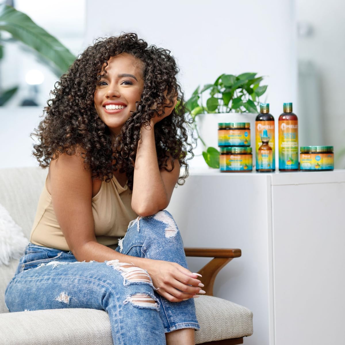 Mielle Organics Mango & Tulsi Nourishing Silk Texture Hair Mousse, 7.5 Fl Oz