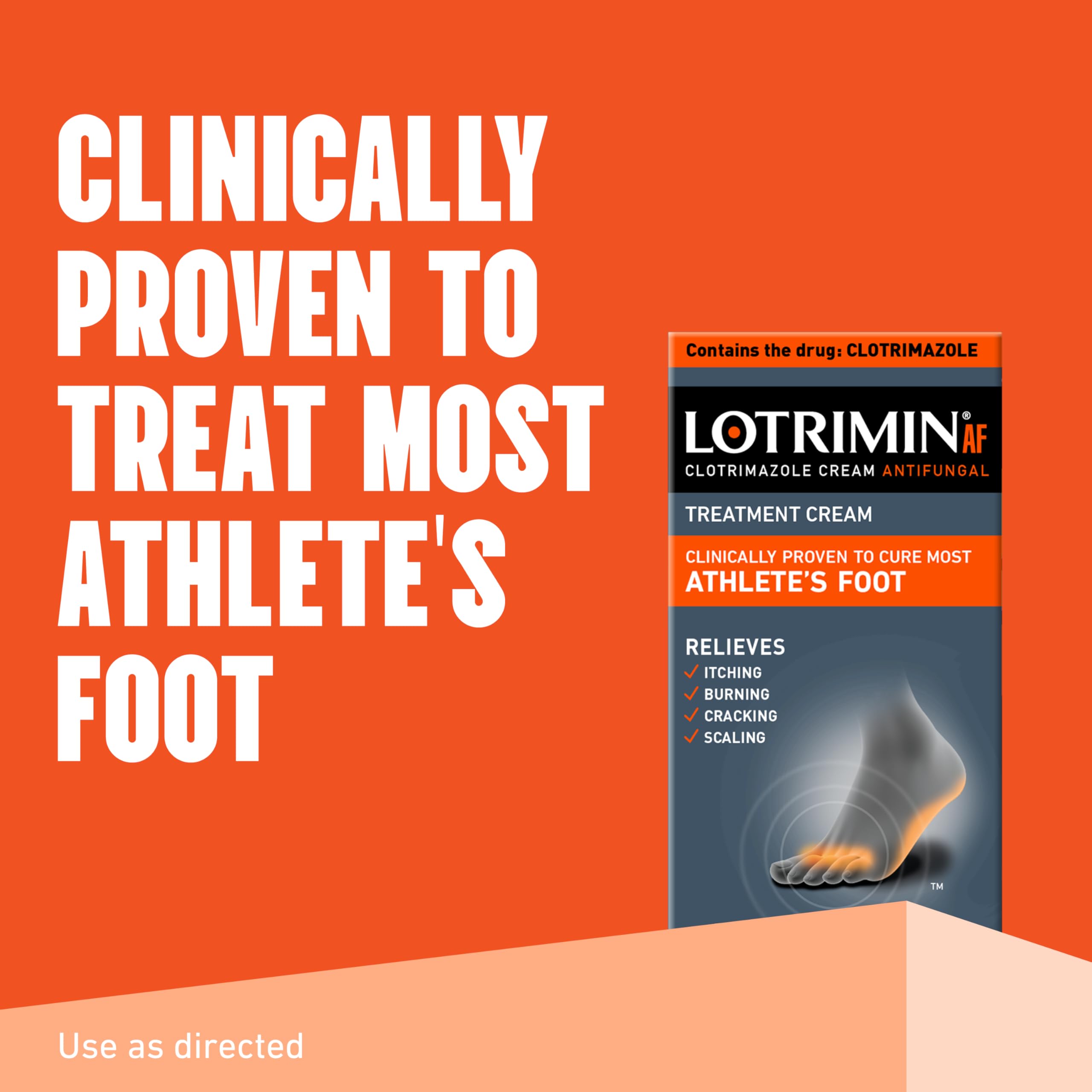 Lotrimin AF Cream for Athlete's Foot, Clotrimazole 1% Antifungal Treatment, .53 Ounce (15 Grams)