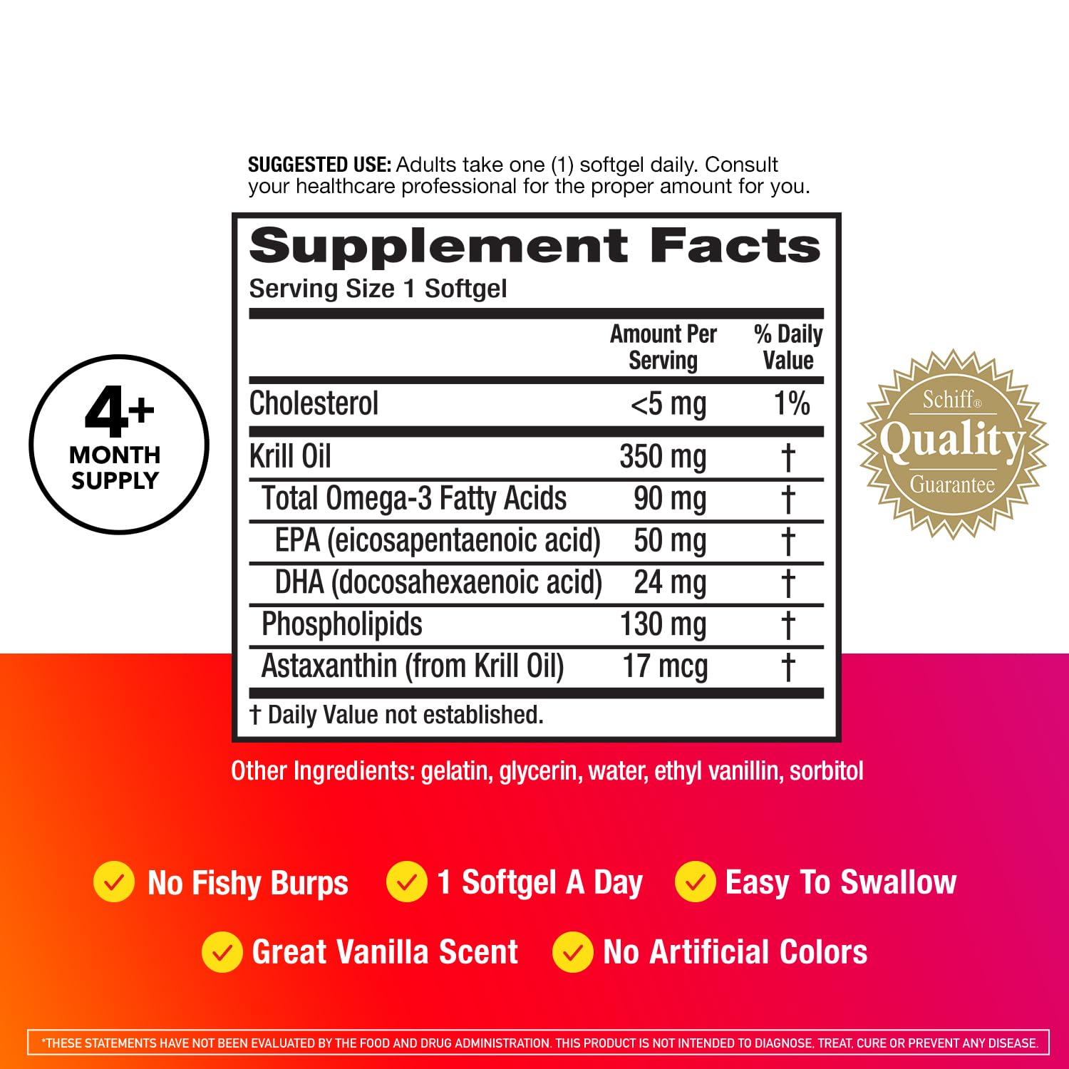 MegaRed Antarctic Krill Oil 500mg Omega 3 Fatty Acid Supplement, Extra Strength EPA & DHA Krill Oil Softgels (90cnt Box), Astaxanthin, Heart Health Supplement with No Fish Oil Aftertaste