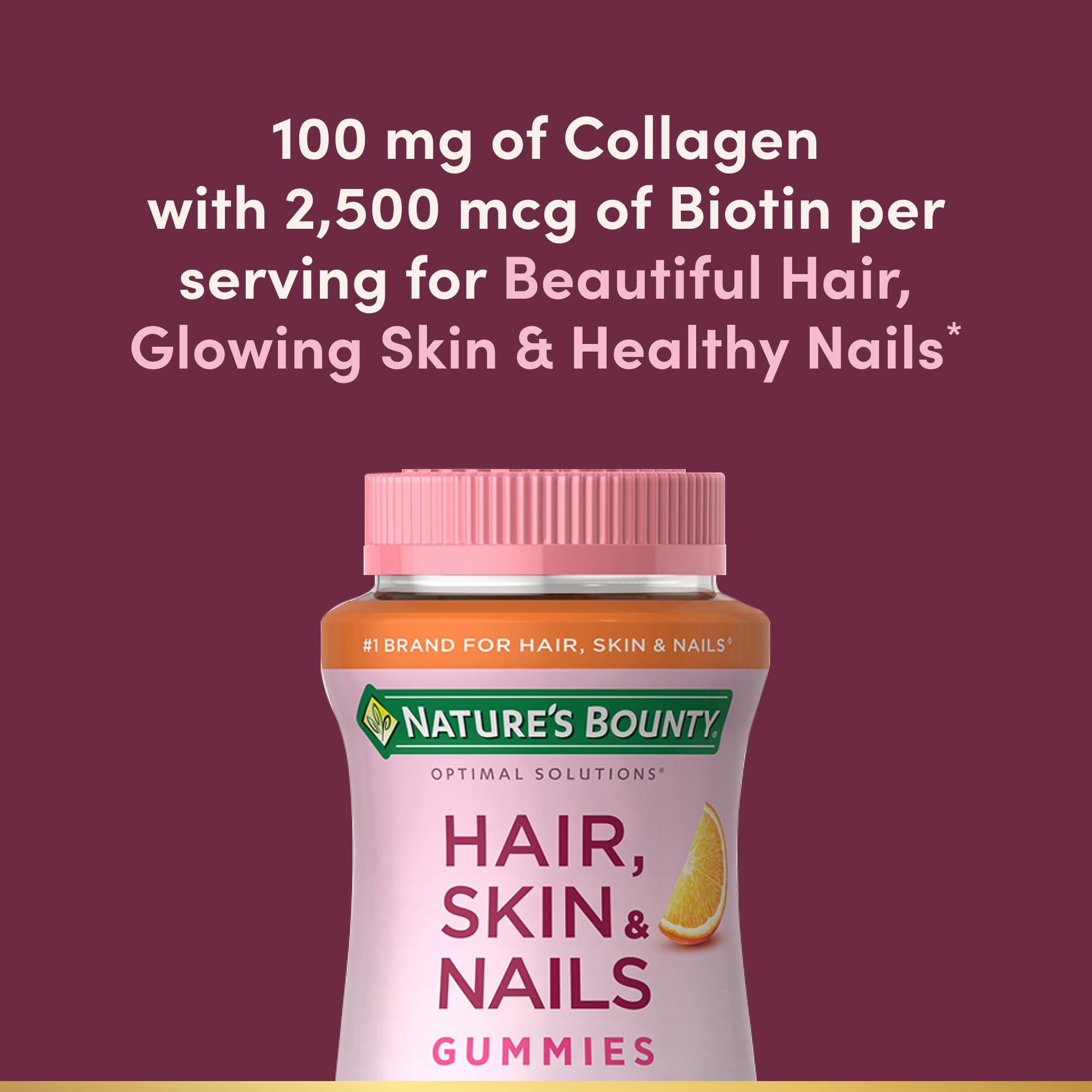Nature's Bounty with Biotin and Collagen, Citrus Gummies, 140 Ct