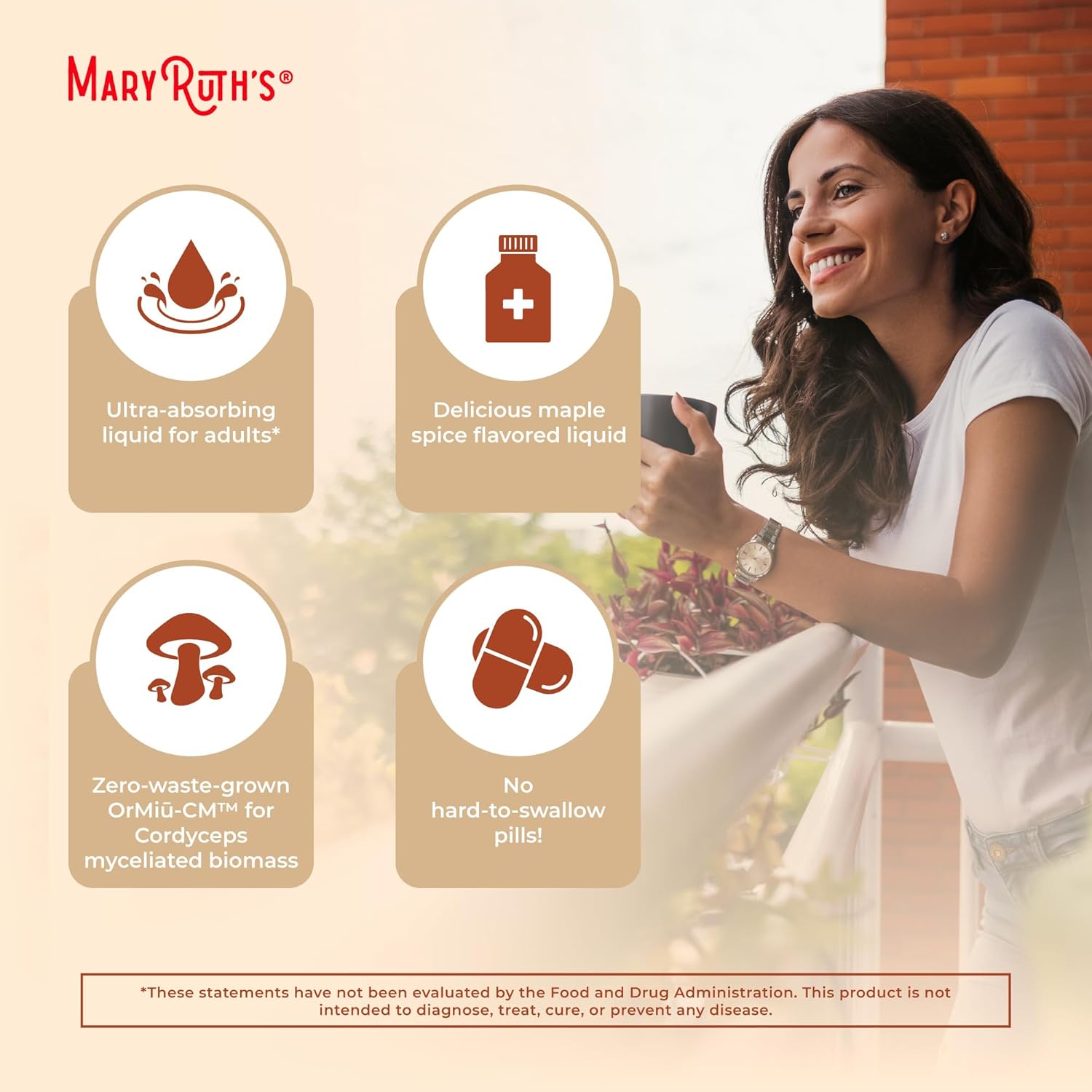 MaryRuth Organics Cordyceps Mushroom Supplement ,7.6 oz
