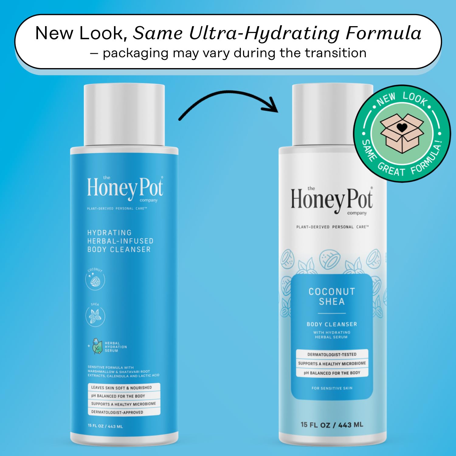 The Honey Pot Company, Coconut Shea Hydrating Body Cleanser, 5 Fl. Oz