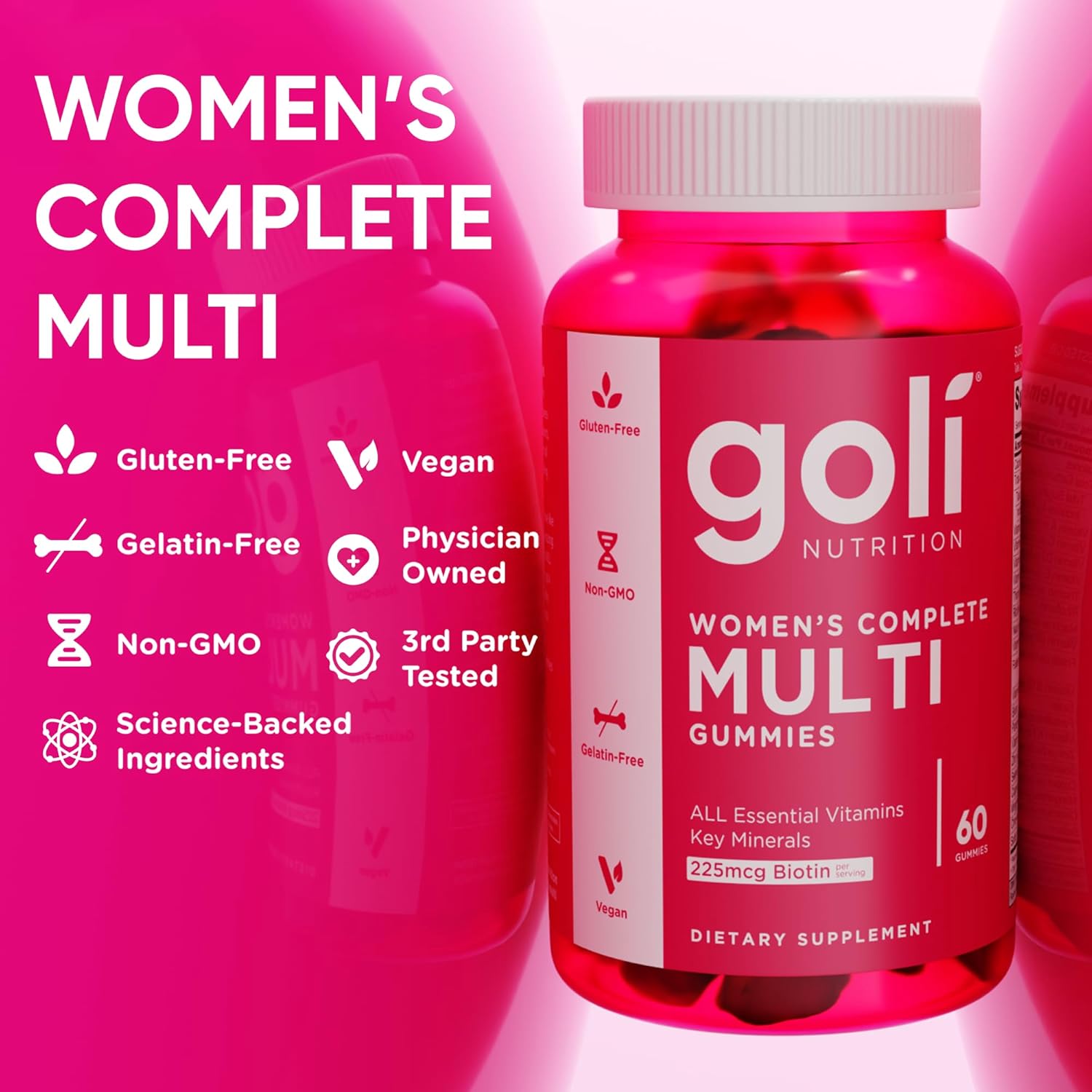 Goli Women's Multi Gummies, 60 Count