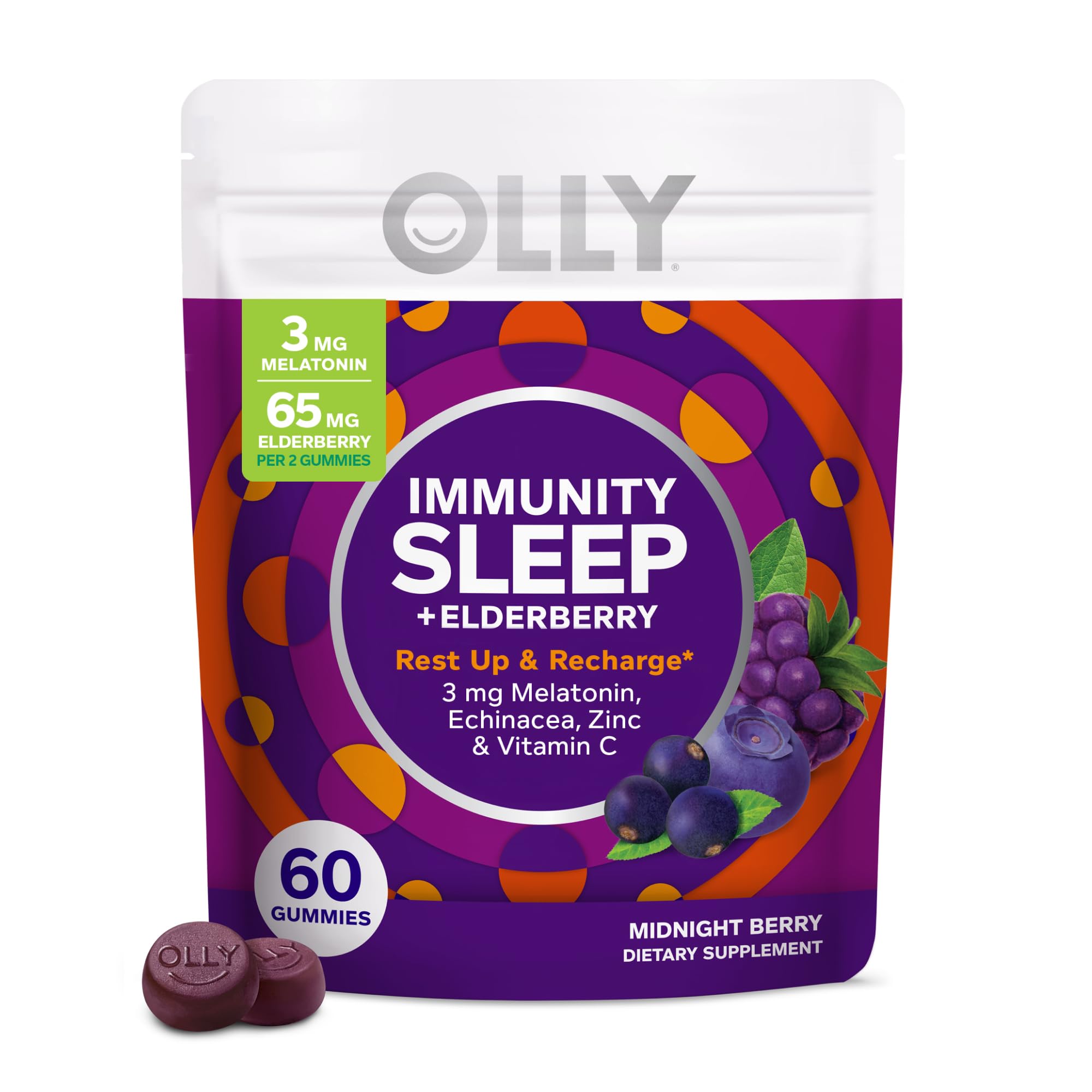 OLLY Sleep Immunity Melatonin Gummy, 36 count
