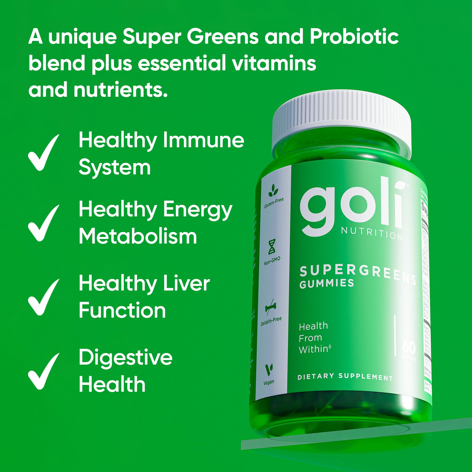 Goli Supergreens, 60 Gummies