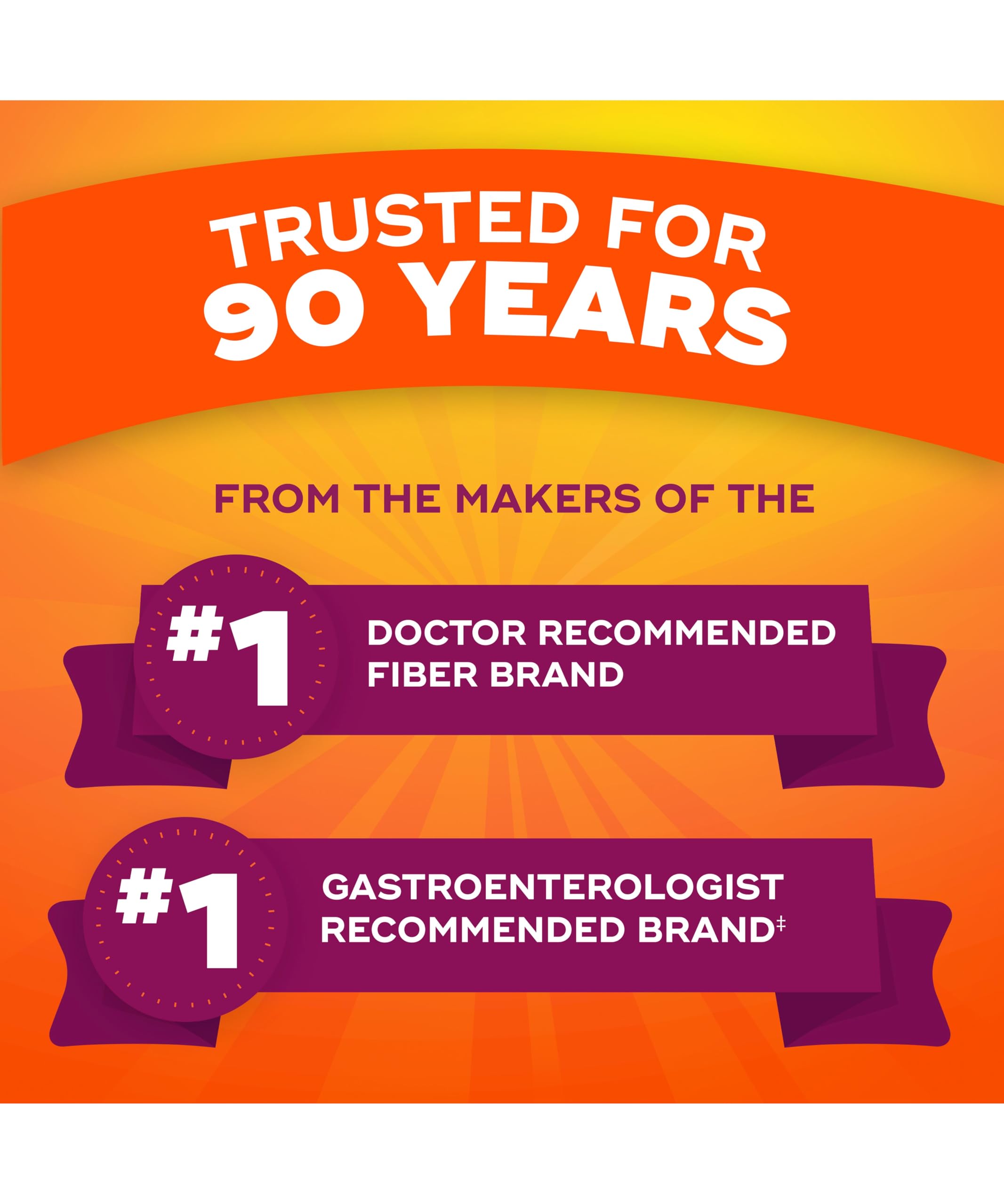 Metamucil Fiber 5g Gummies, Orange Flavor