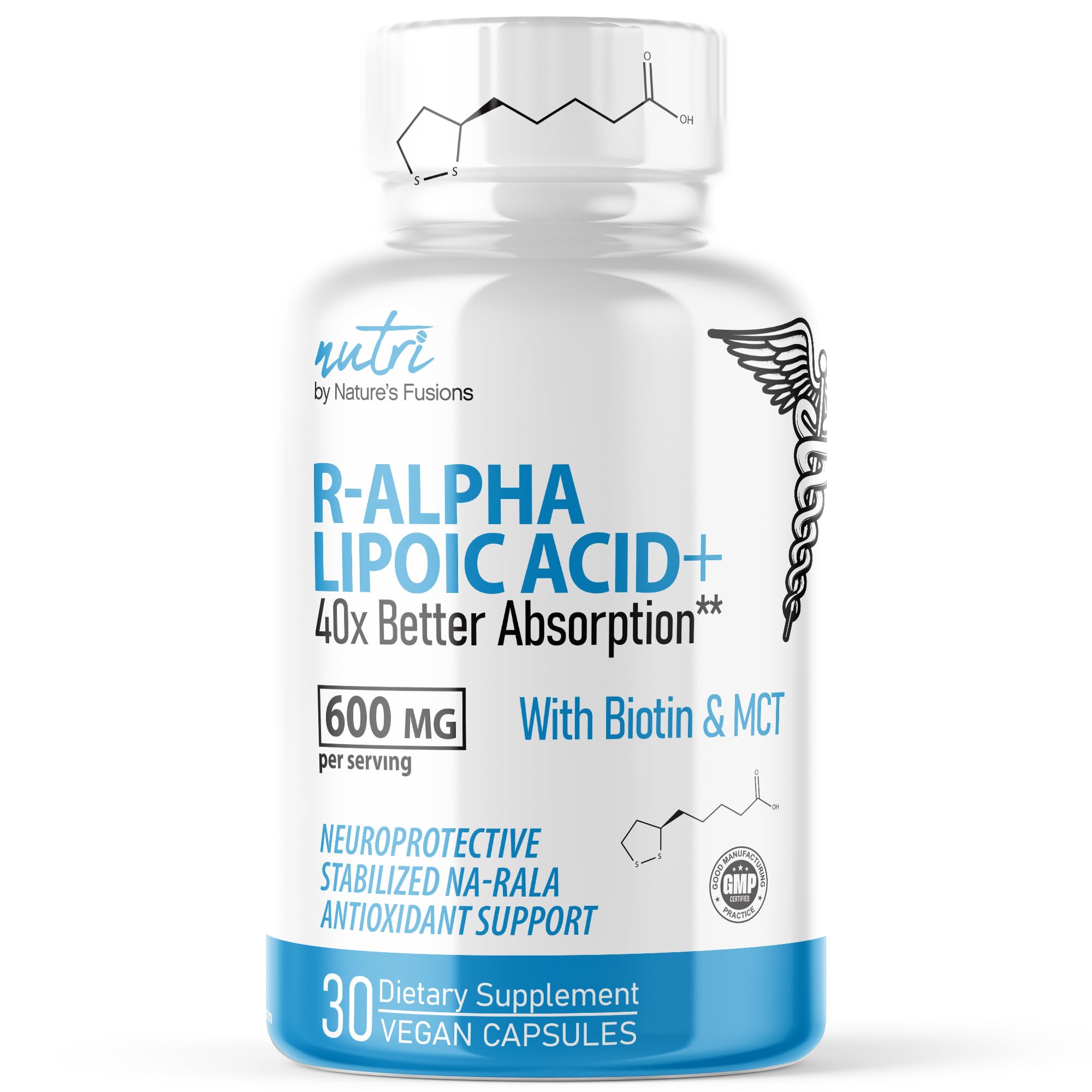 Nutri R-Alpha Lipoic Acid+ Vegan Capsules, 60 CT