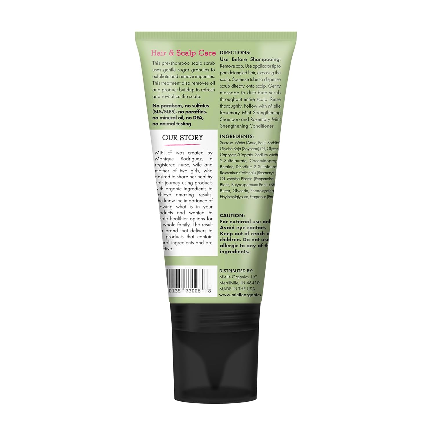 Mielle Organics Rosemary & Mint Sugar Exfoliating Scalp Scrub, 6 Fl Oz