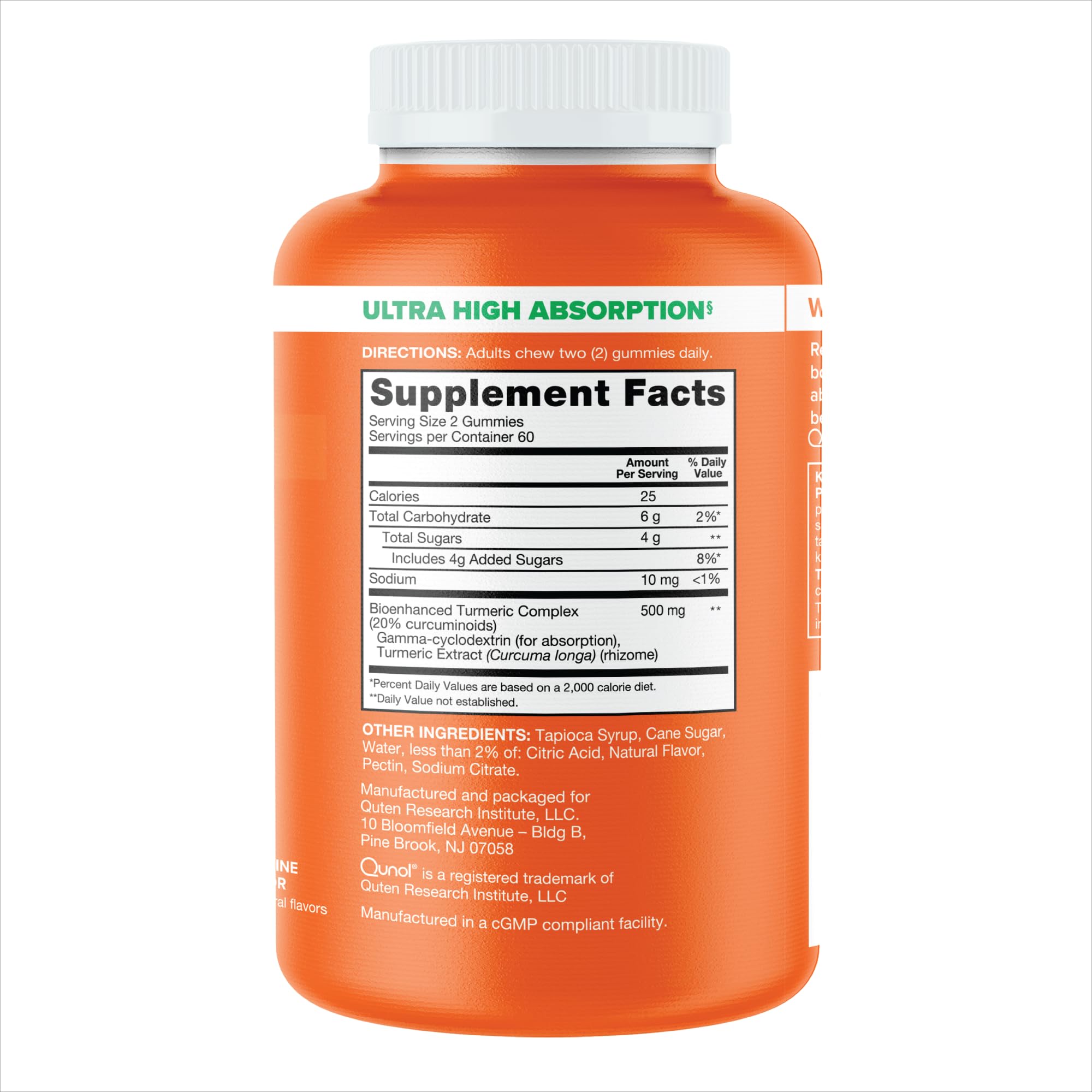 Qunol Turmeric 500mg Gummies Ultra High Absorption