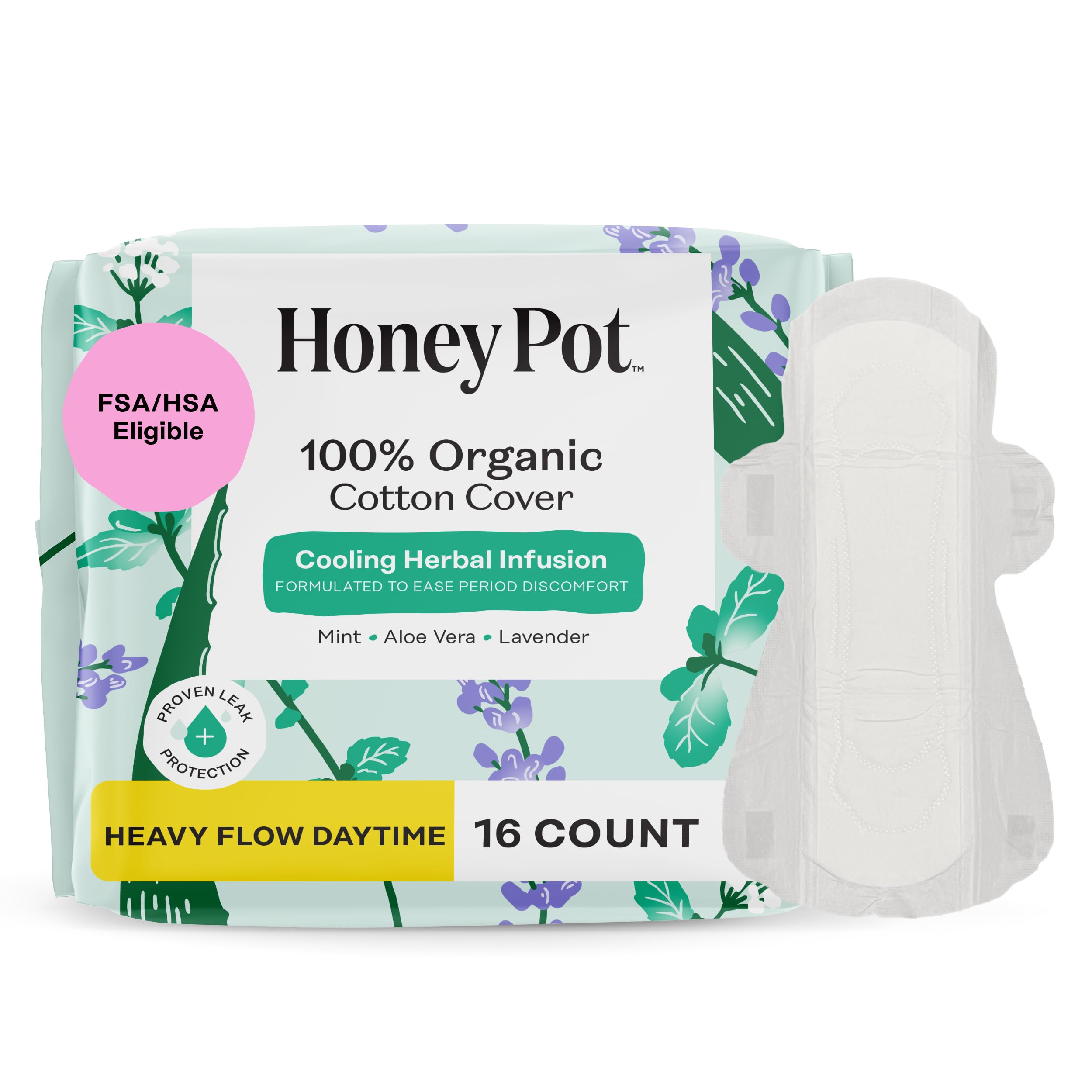 The Honey Pot Company Cooling Herbal Infusion Liners w/Wings
