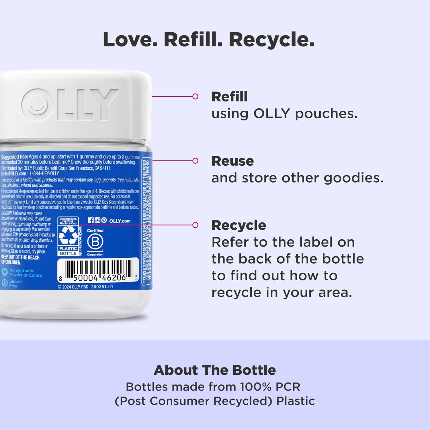 OLLY Kids Sleep, 50 Gummy