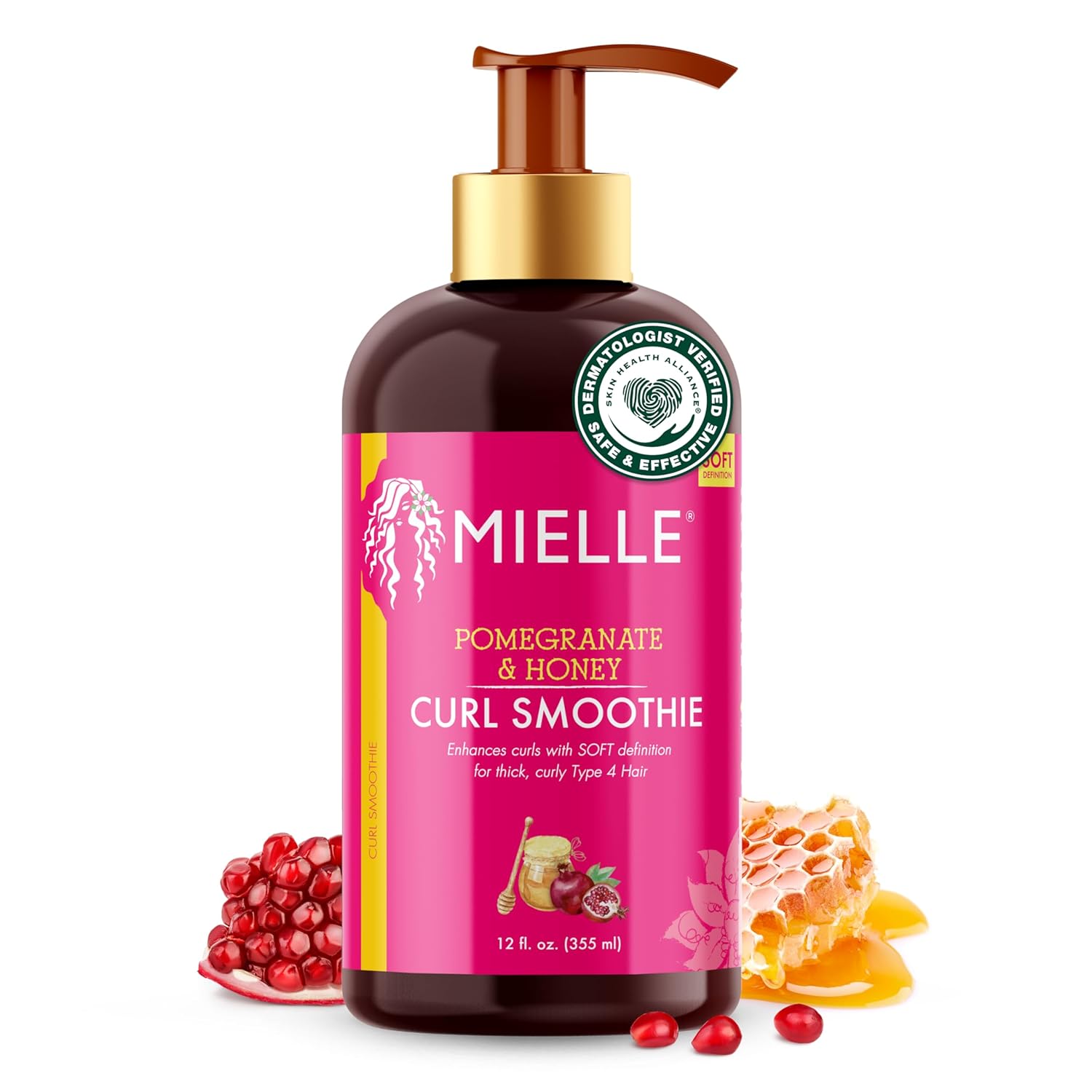 Mielle Organics Pomegranate & Honey Curl Enhancing Smoothie, 12 Fl Oz
