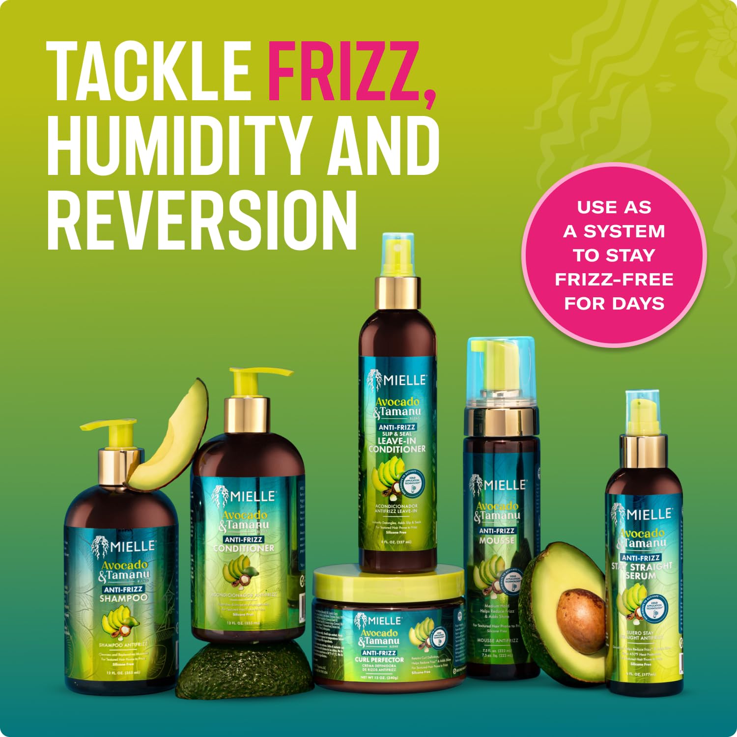 Mielle Organics Avocado & Tamanu Anti-Frizz Shampoo, 12oz