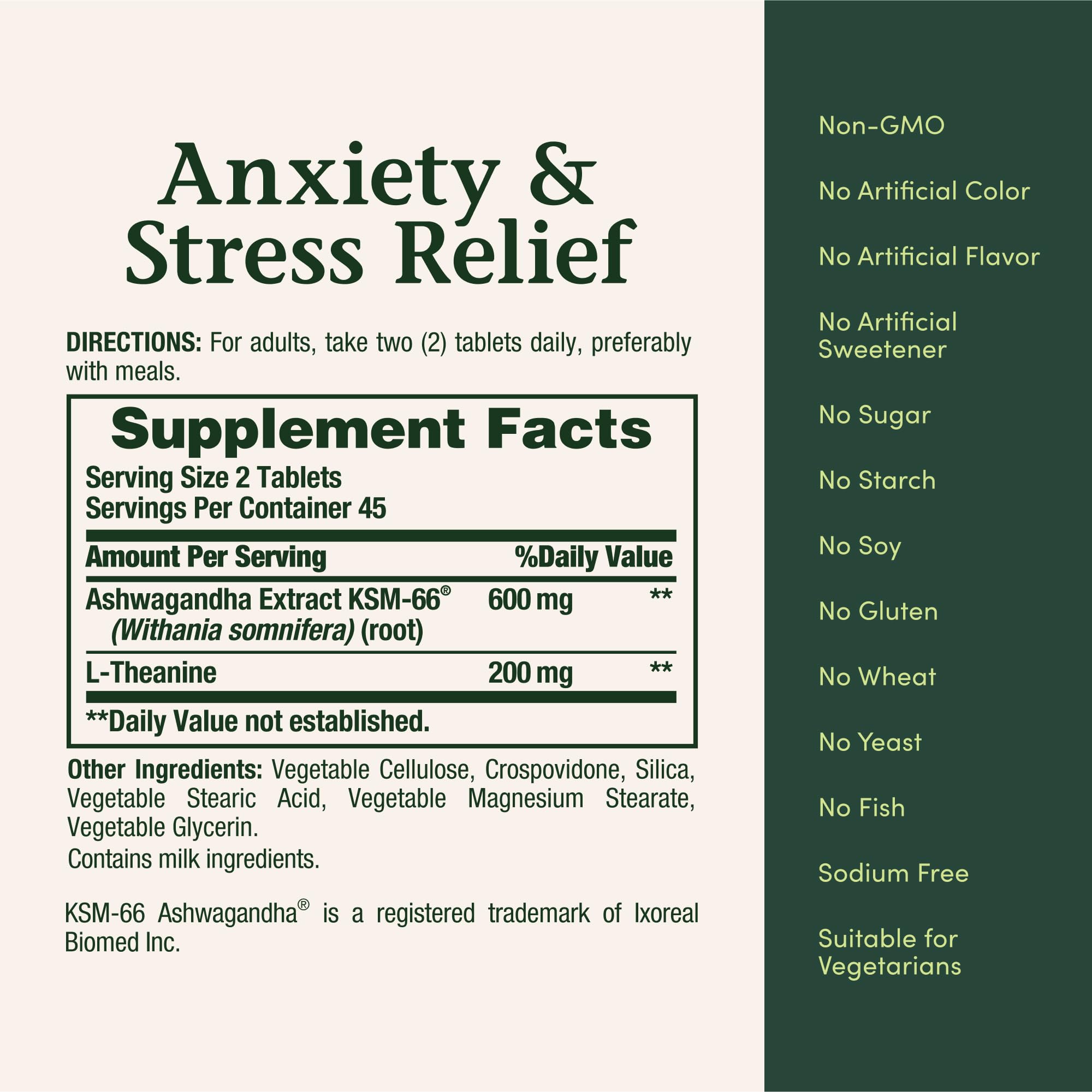 Nature's Bounty Stress Relief Ashwagandha KSM 66