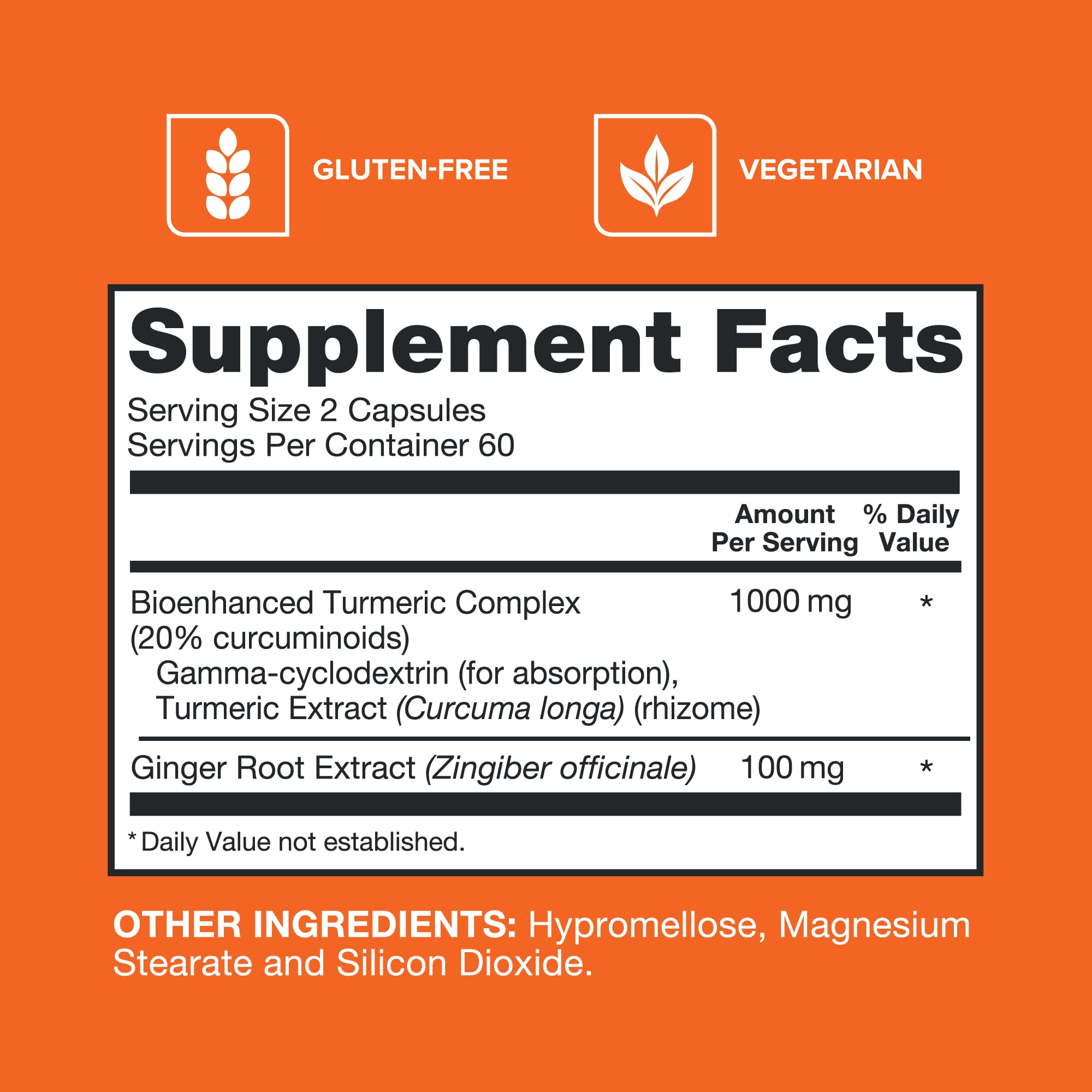 Qunol Turmeric + Ginger 1100mg 120 Capsules (Pack of 1)