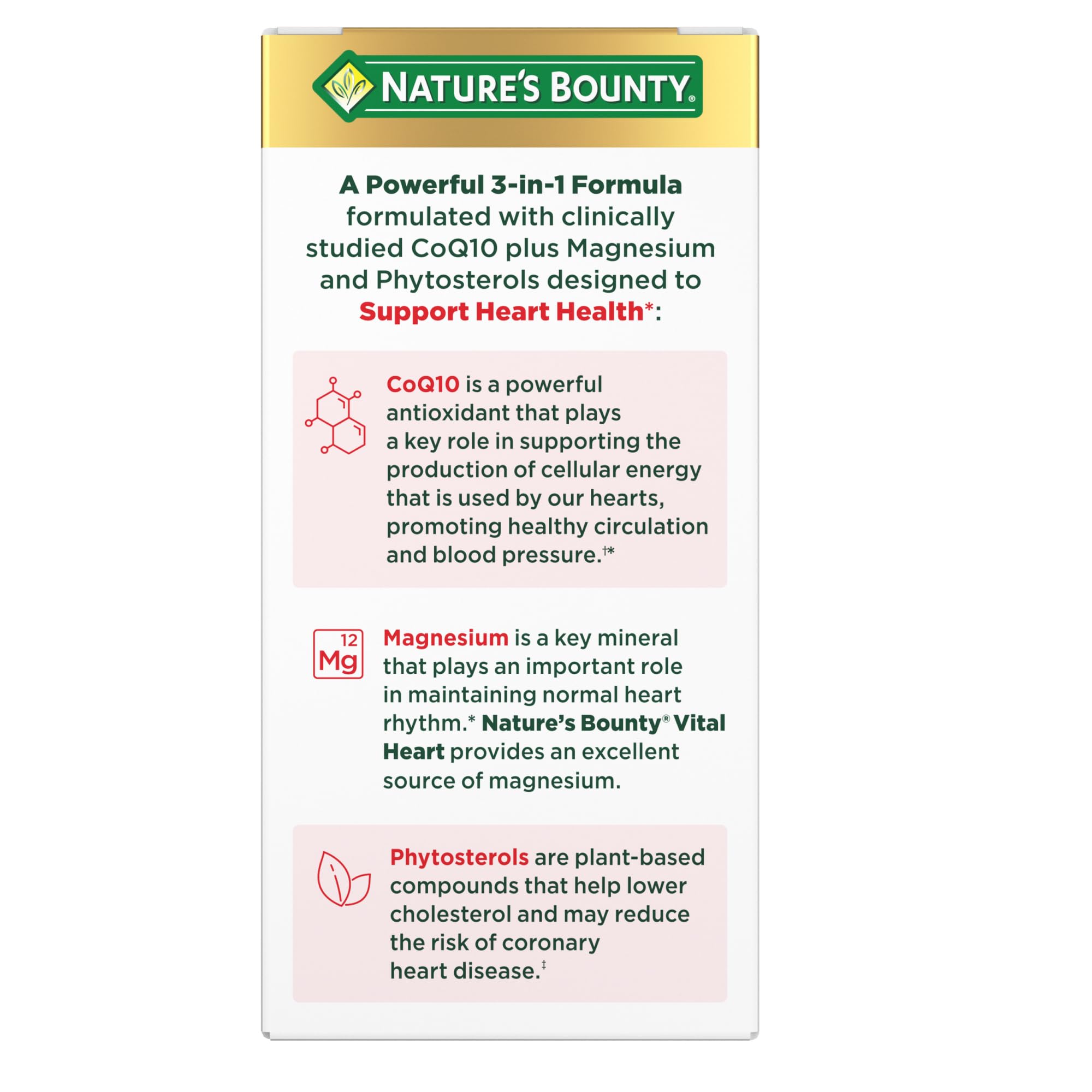 Nature’s Bounty Advanced Vital Heart with CoQ10 + Magnesium, 60 Softgels