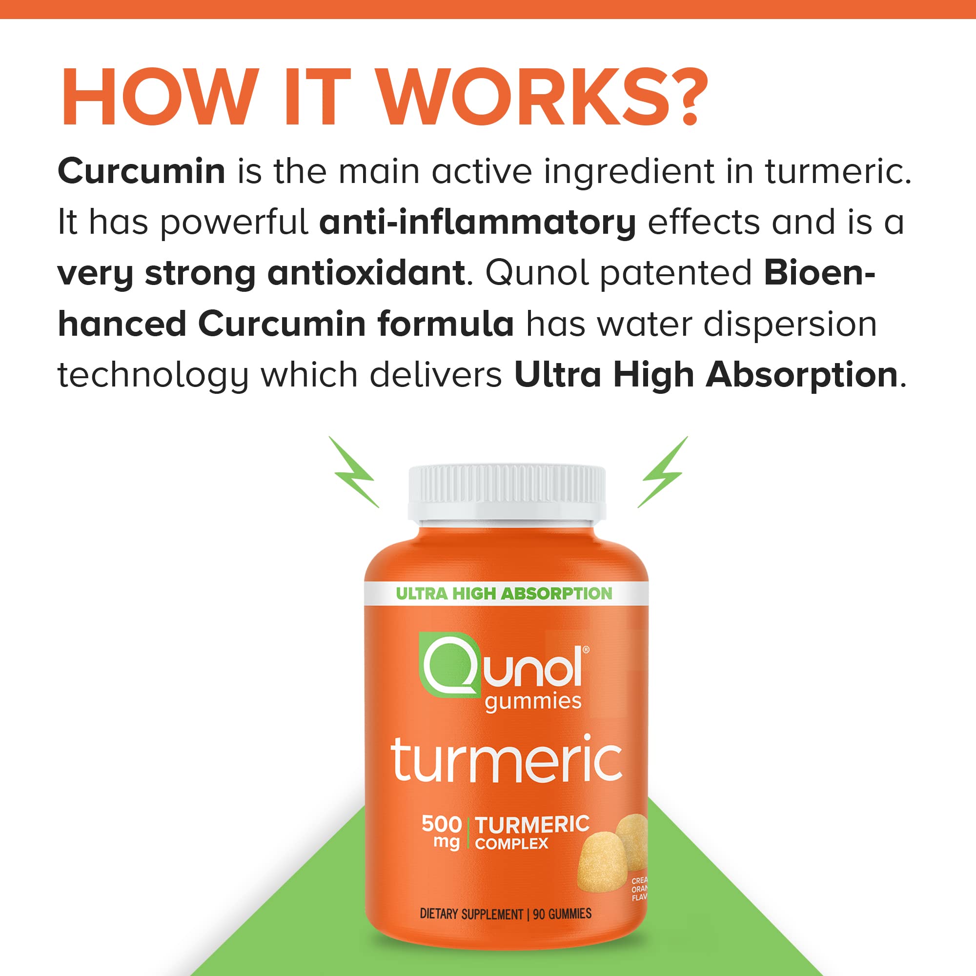 Qunol Turmeric 500mg Gummies Ultra High Absorption