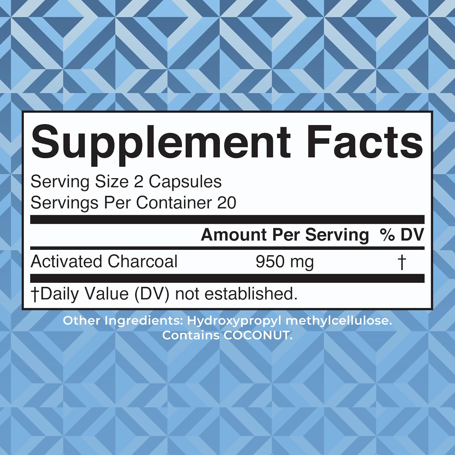 MaryRuth Organics Activated Charcoal, 40 Capsules