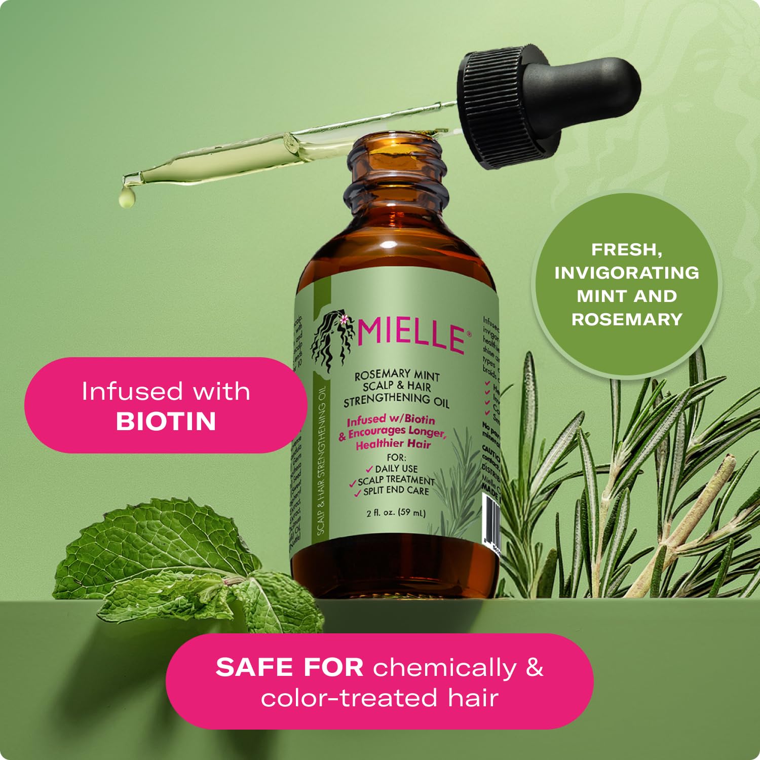 Mielle Organics Rosemary & Mint Hair Oil, 2oz