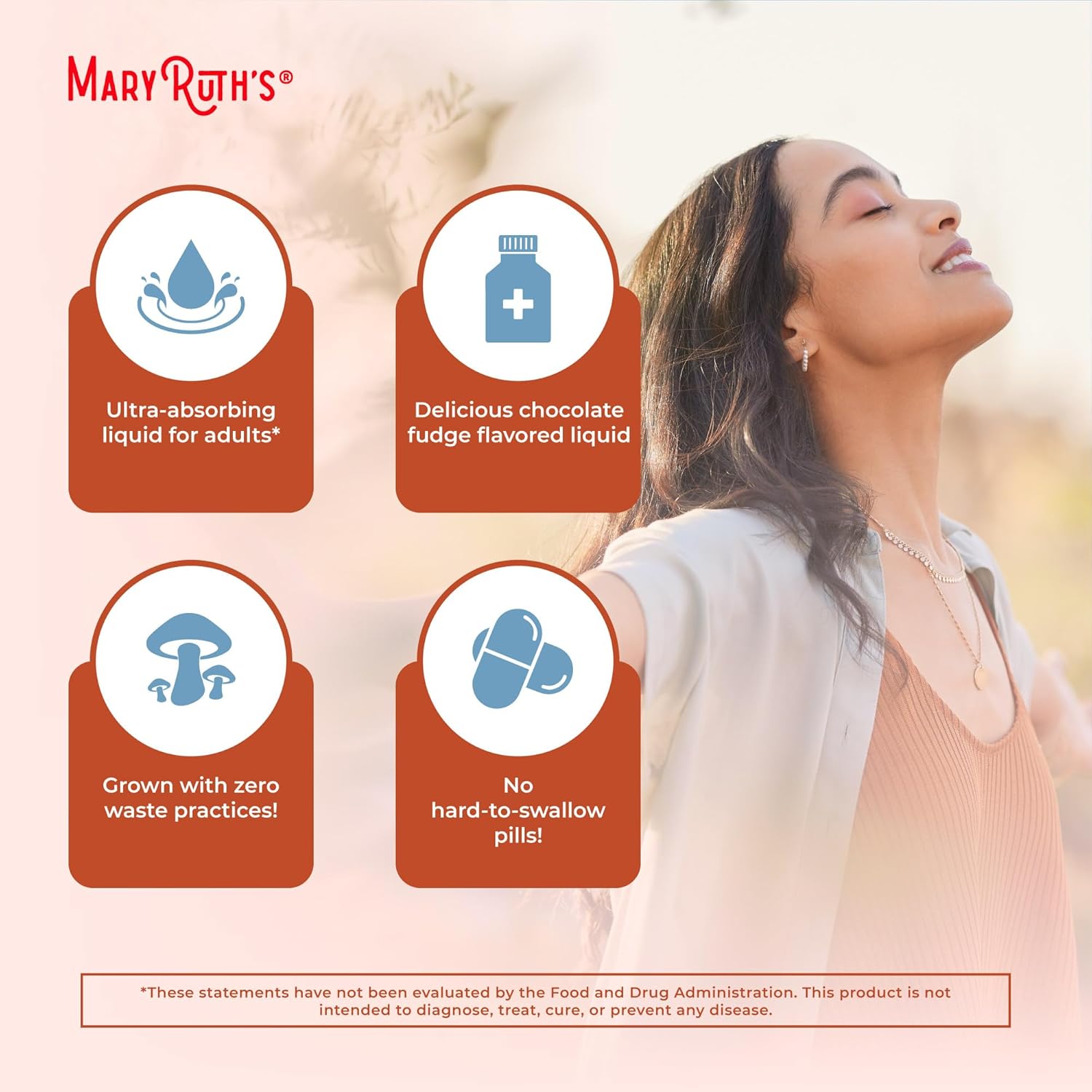 MaryRuth Organics Turkey Tail Mushroom Supplement, 7.6 oz