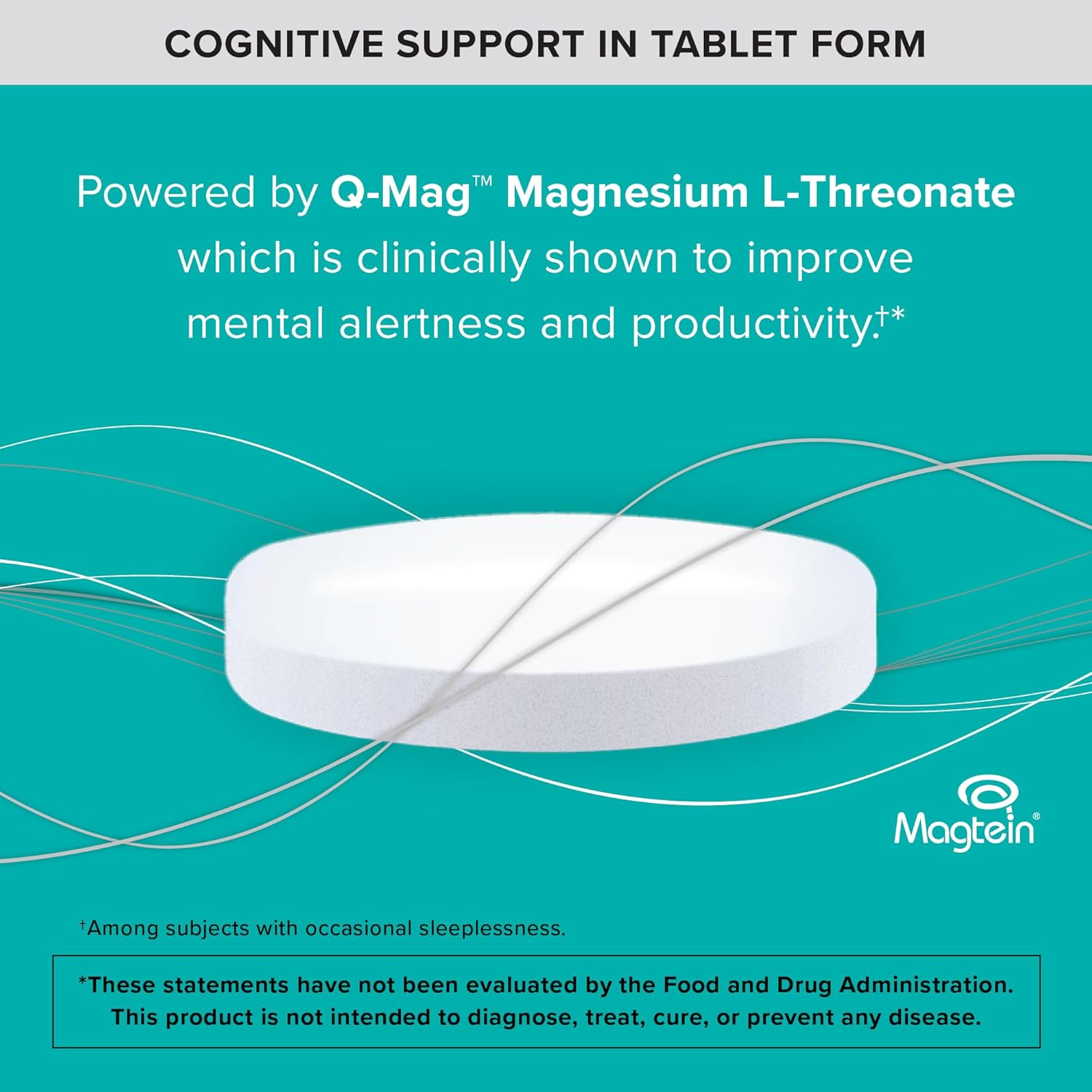 Qunol Q-Mag Magnesium L-Threonate Tablets, 2000mg, 60 Count