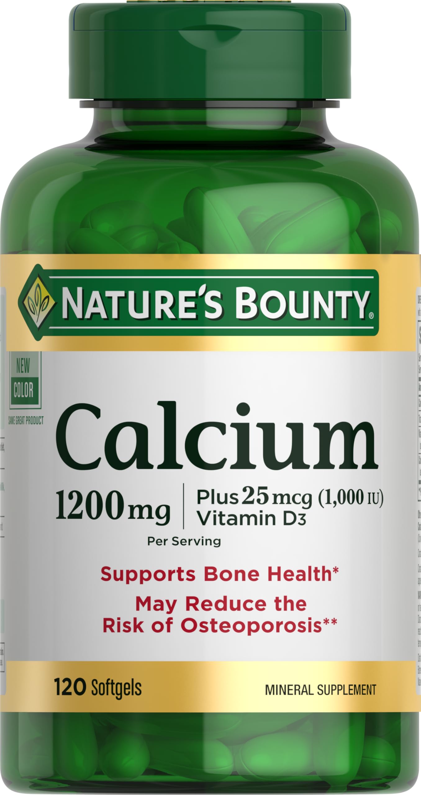 Nature’s Bounty Calcium 1200 mg, D3 1000 IU, 220 Softgels