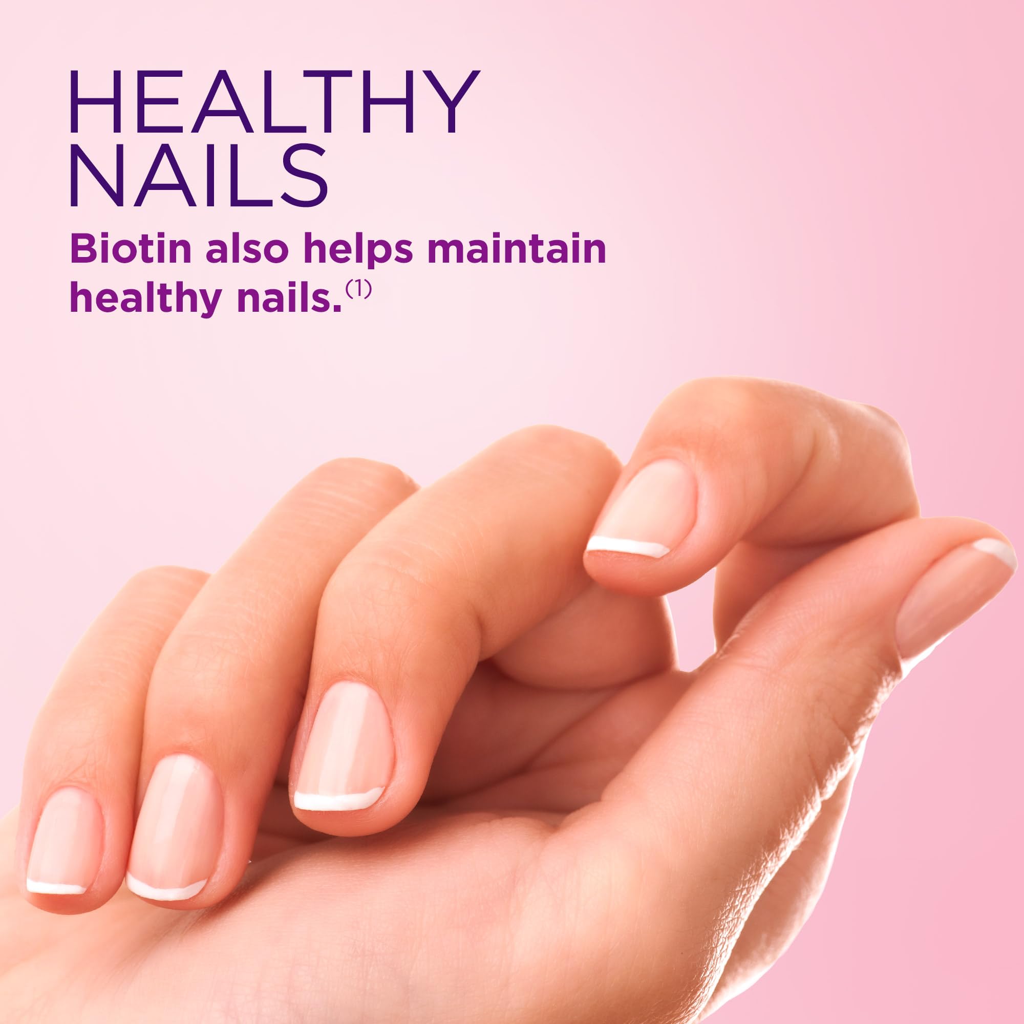 Nature's Bounty Hair, Skin & Nails Biotin, 2500 mcg, Strawberry, 80 Count