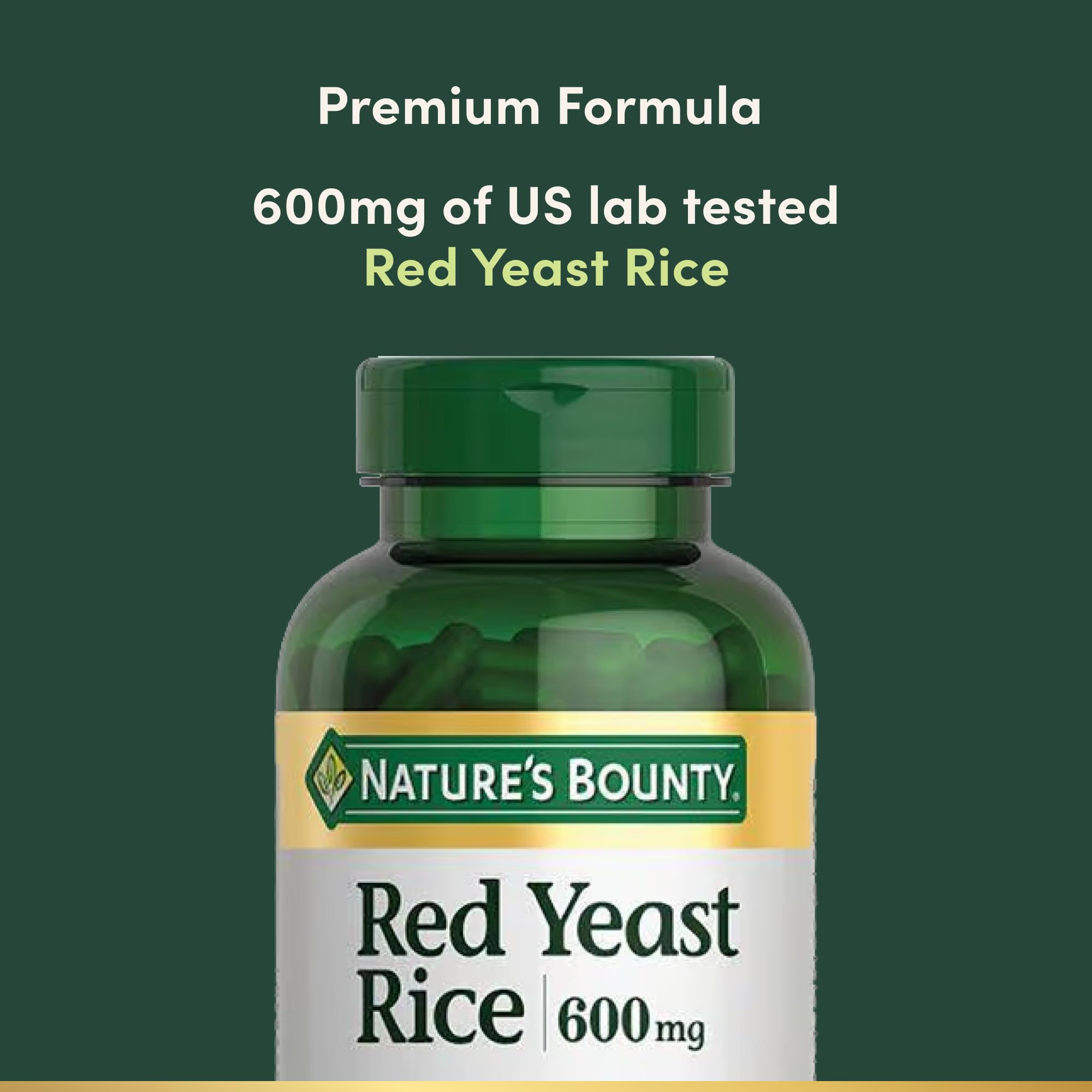 Nature's Bounty Red Yeast Rice, 600mg Capsules