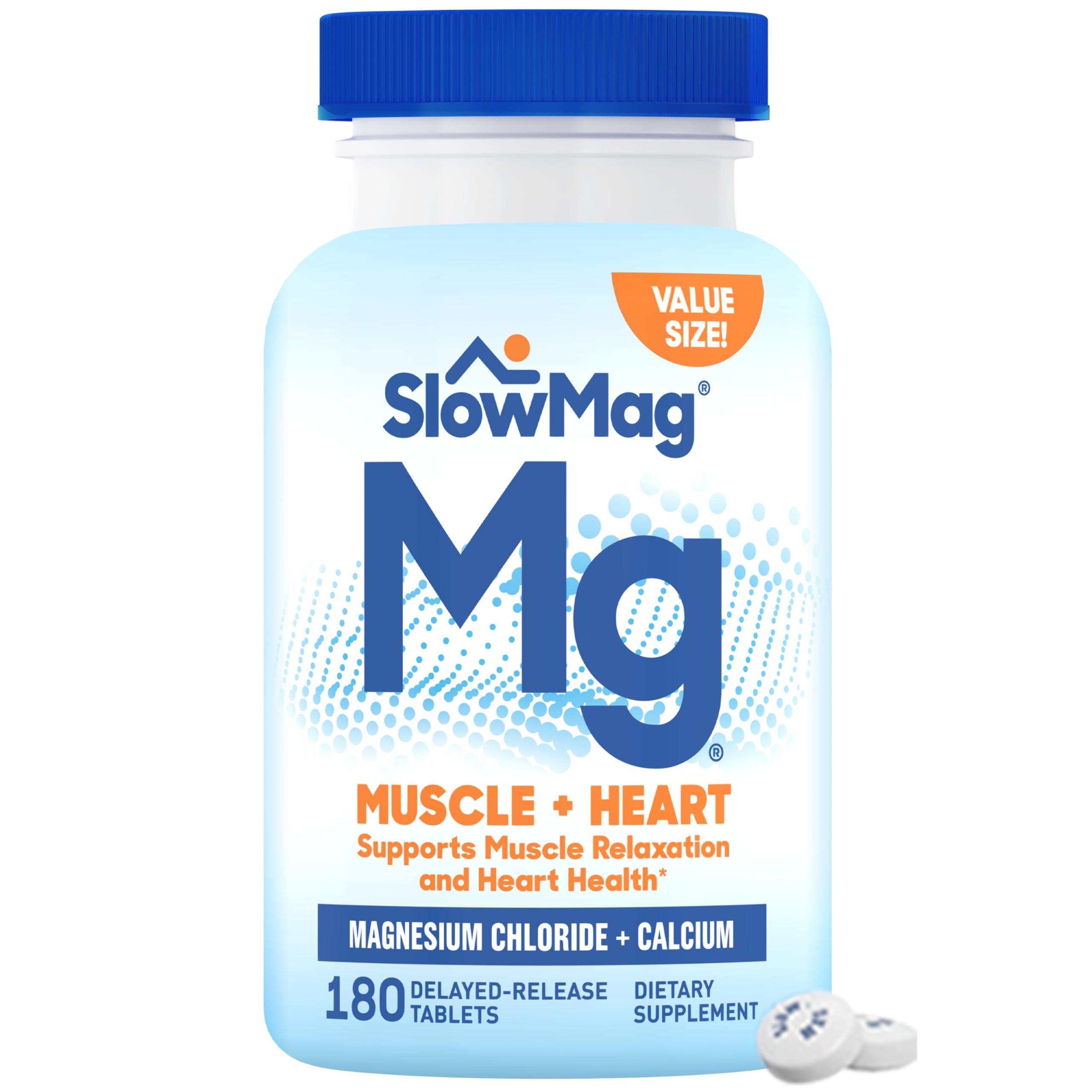 SlowMag Muscle + Heart Magnesium Chloride with  Calcium