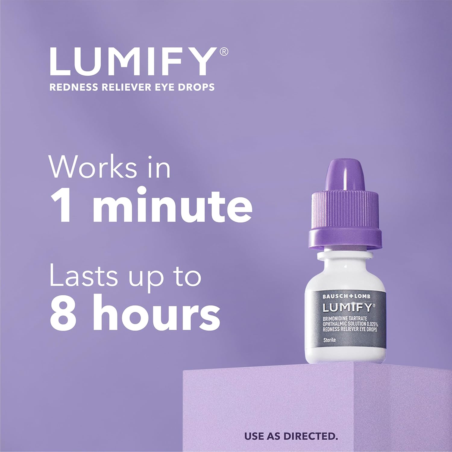 LUMIFY Eye Drops for Red Eyes, Redness Reliever, 0.08 Fl Oz (2.5 mL)