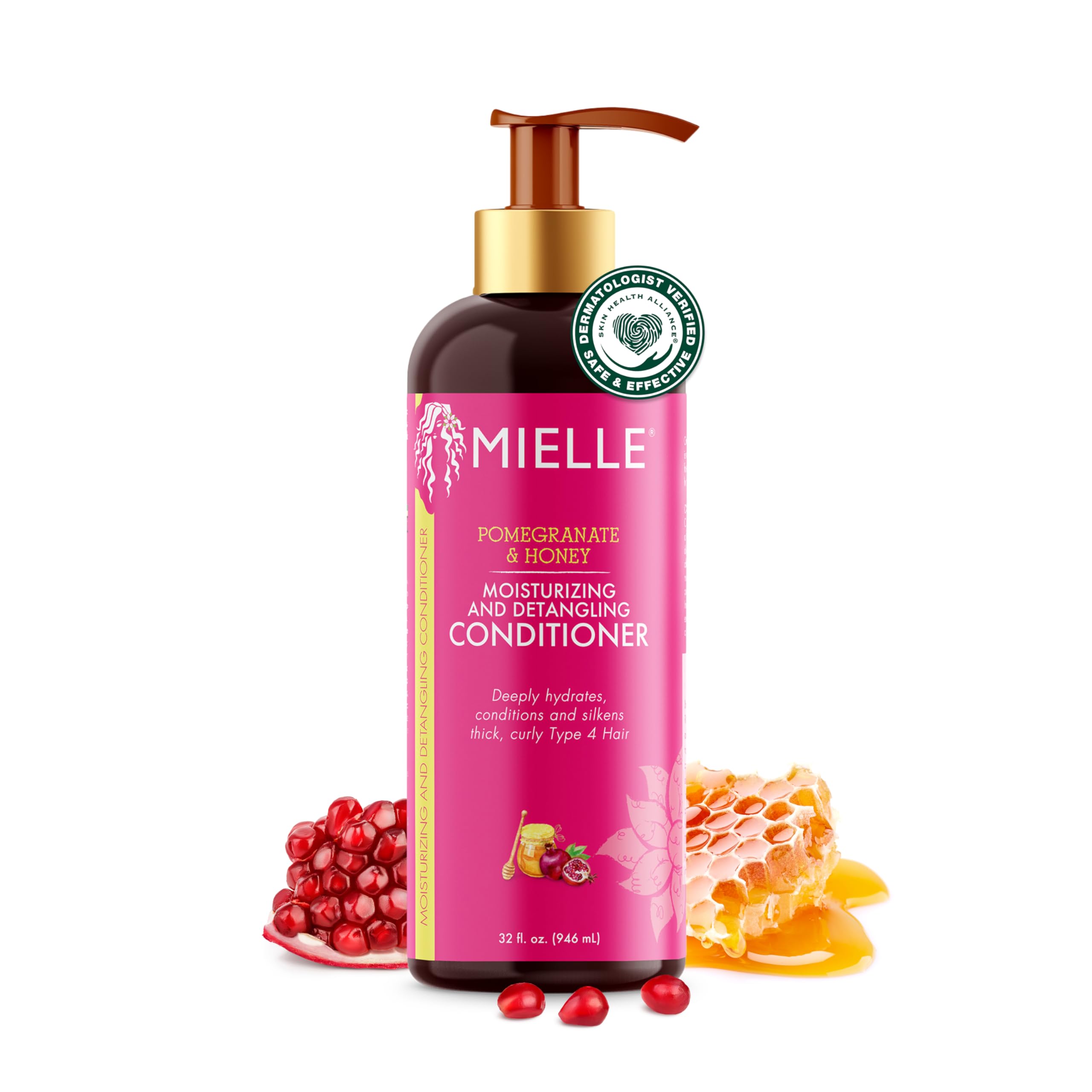 Mielle Organics Pomegranate & Honey Detangling Conditioner, 12 Fl Oz