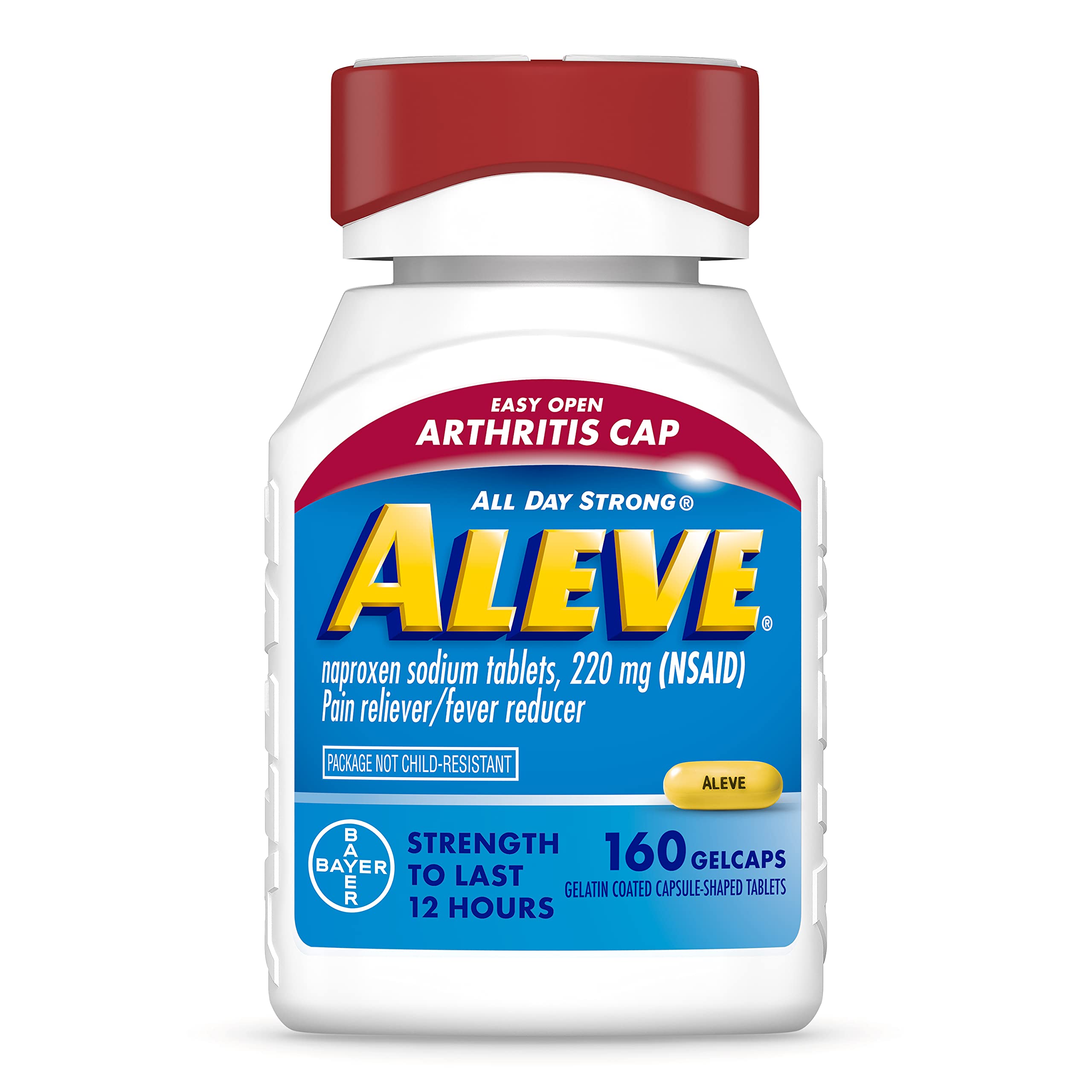Aleve Gelcaps with Easy Open Arthritis Cap, 160 Count