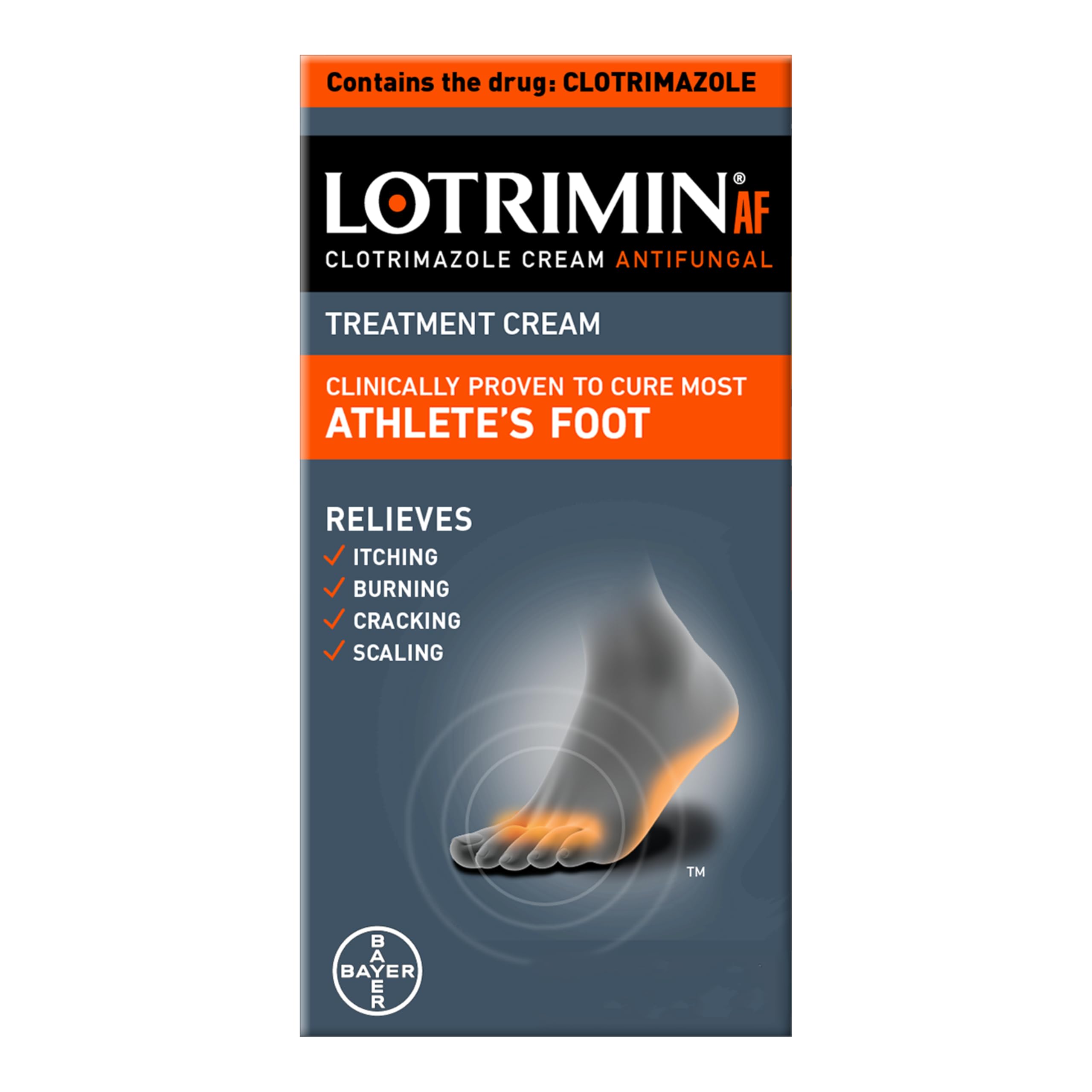 Lotrimin AF Cream for Athlete's Foot, Clotrimazole 1% Antifungal Treatment, .53 Ounce (15 Grams)