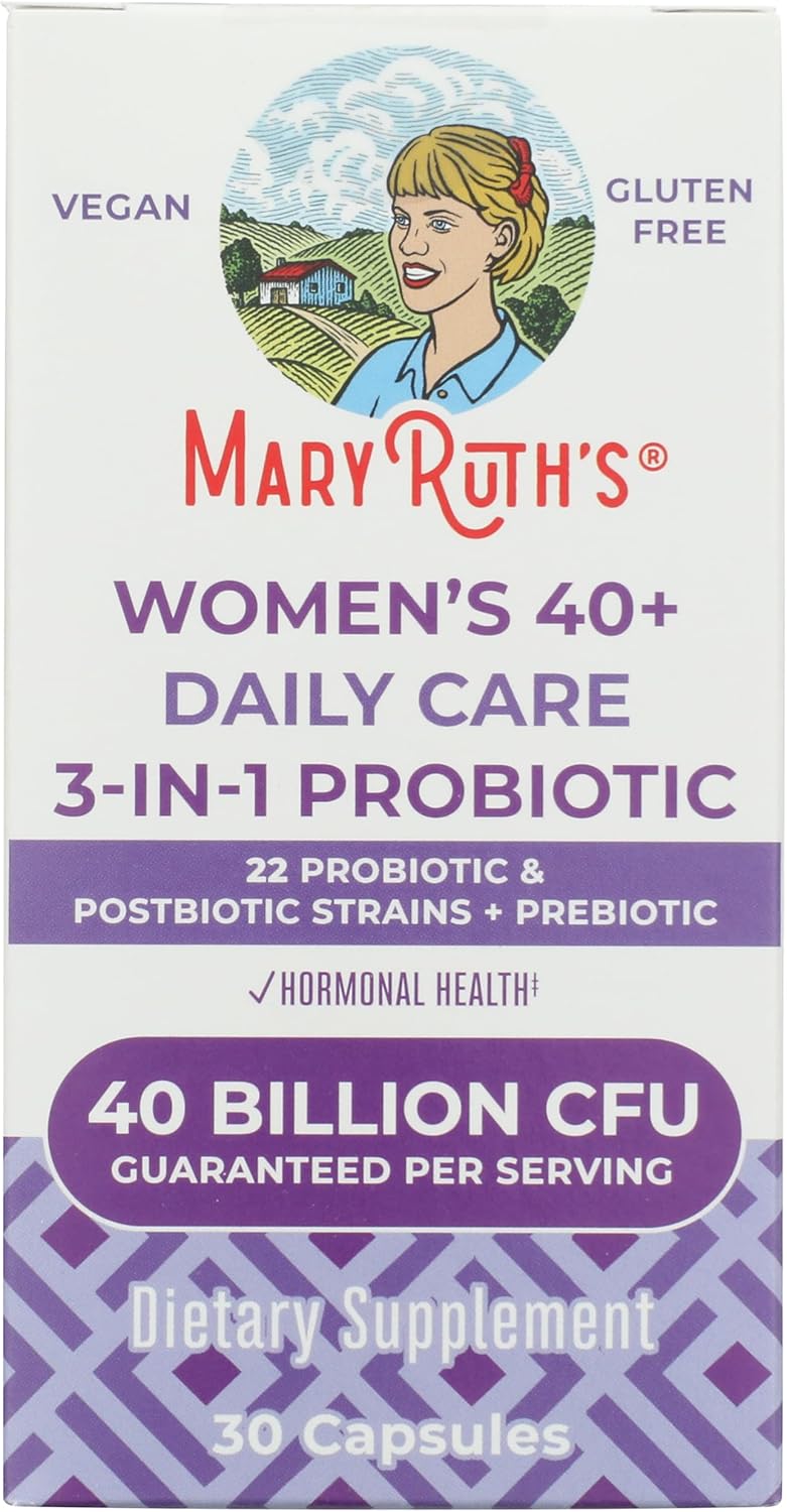MaryRuth Organics Daily Care 40+ Women’s 3-in-1 Capsules, 40 B CFU, 30 ct