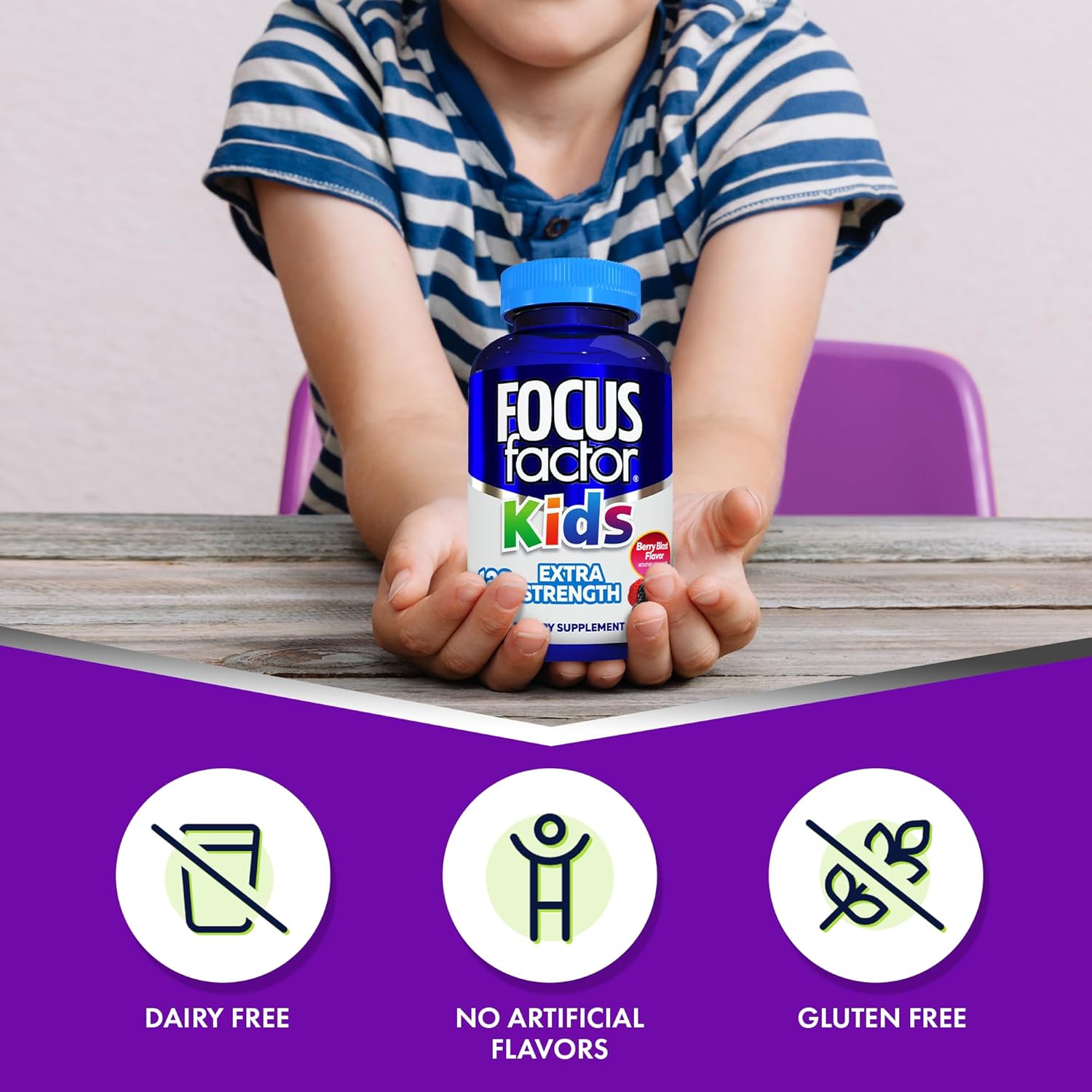 Focus Factor Kids Extra Strength Brain Tablets 120ct