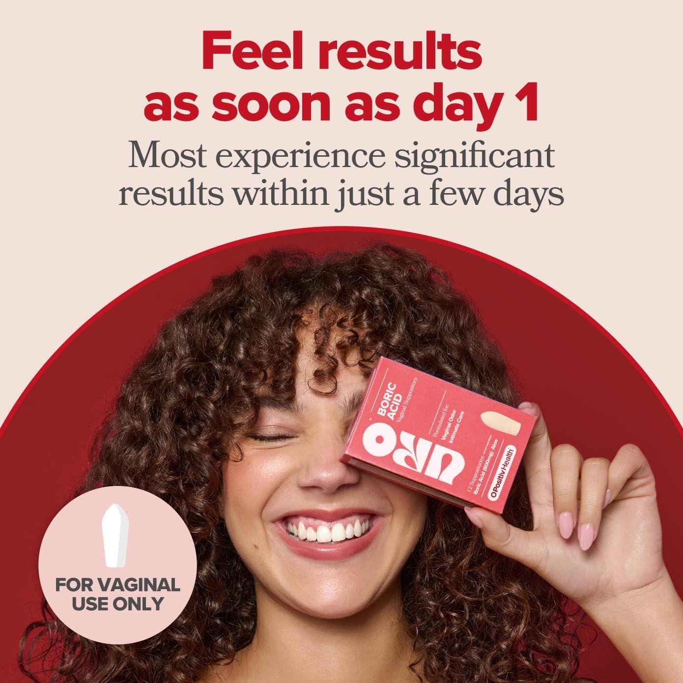 O Positiv URO Boric Acid Vaginal, 12 Suppository