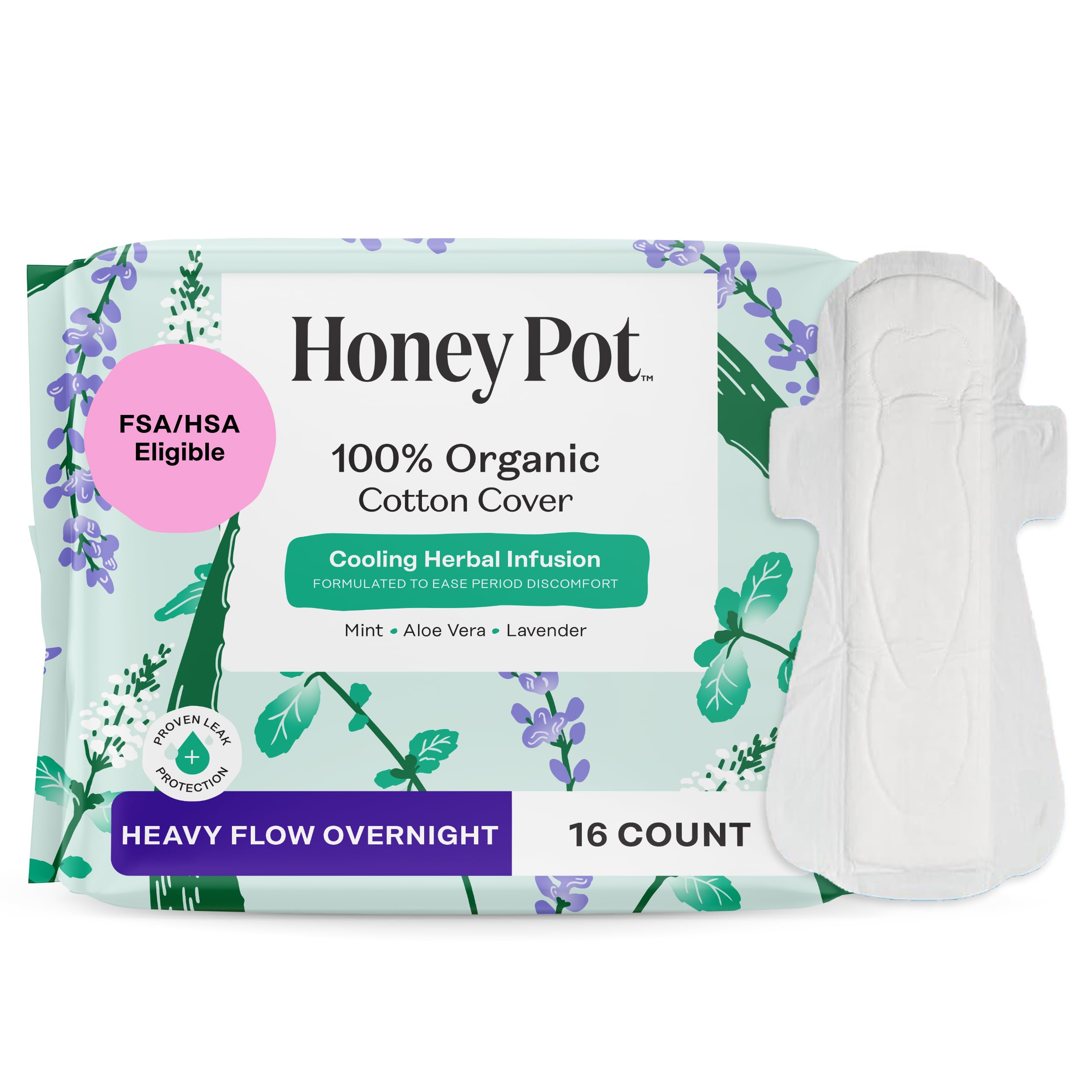 The Honey Pot Company Cooling Herbal Infusion Liners w/Wings
