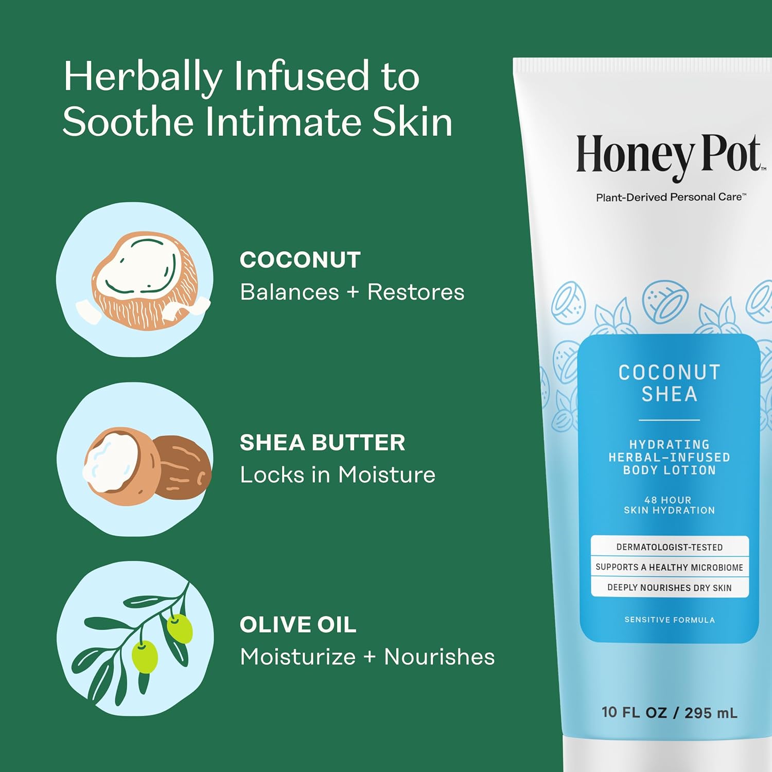 The Honey Pot Company Coconut Shea Hydrating Herbal-Infused Body Lotion