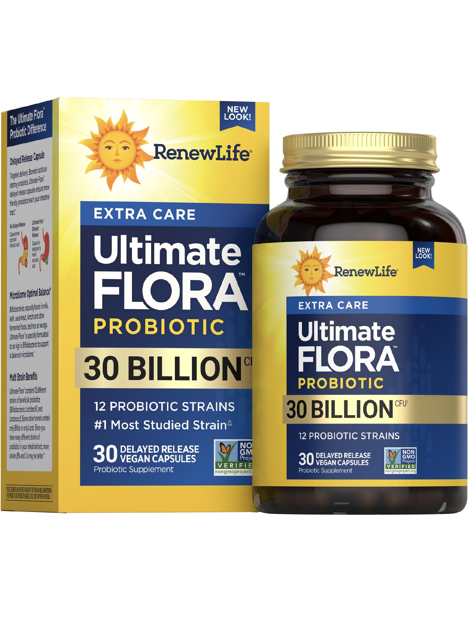 Renew Life Extra Care Digestive Probiotic Capsules 30 Billion CFU