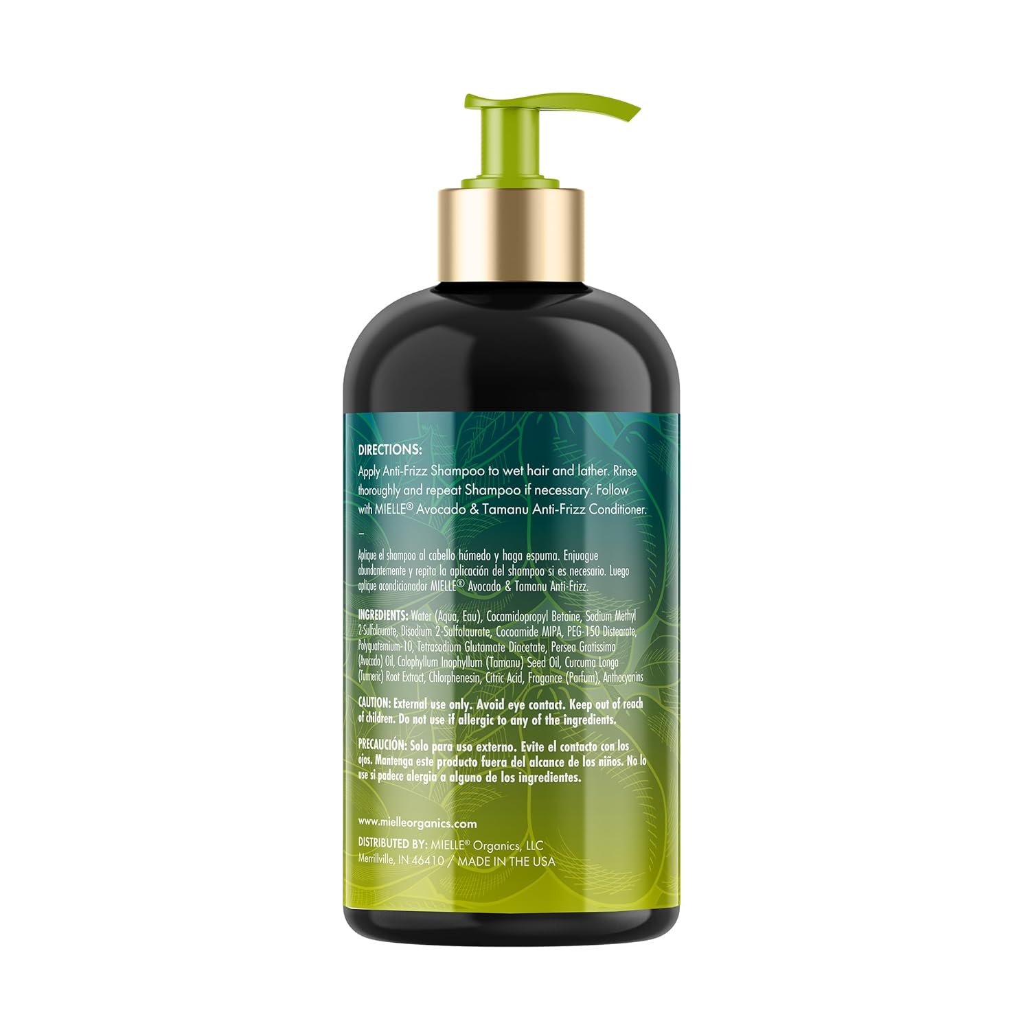 Mielle Organics Avocado & Tamanu Anti-Frizz Shampoo, 12oz