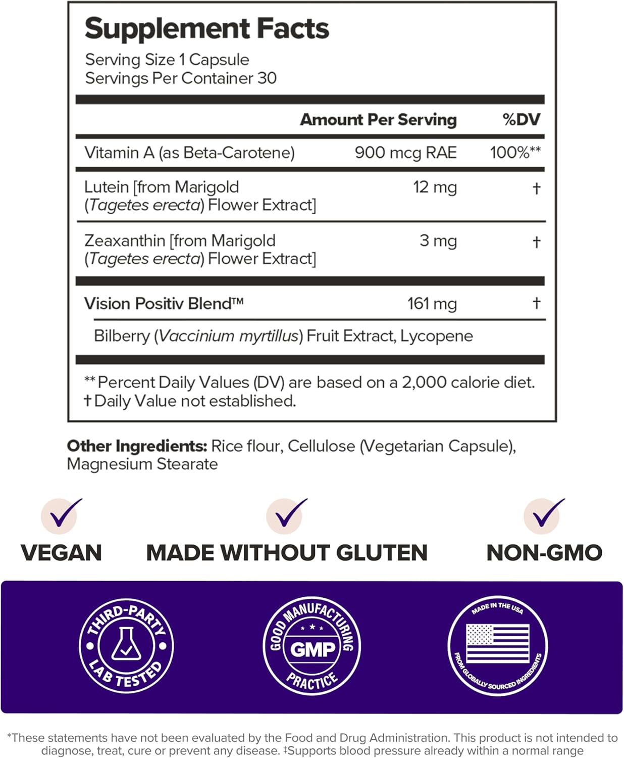 O Positiv MENO Eye Health & Vision Support, 30 Capsule