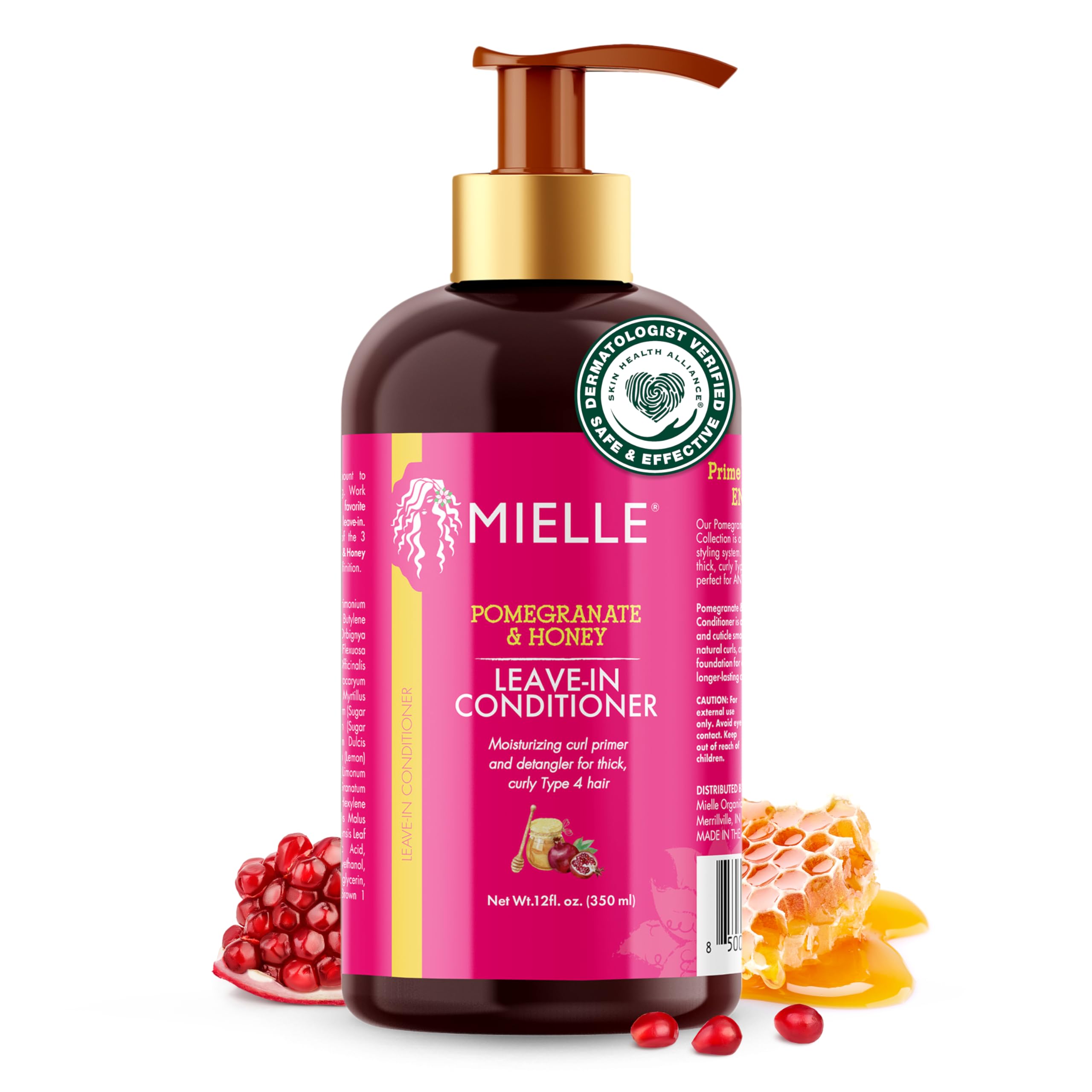 Mielle Organics Pomegranate & Honey Leave In Conditioner, 12 Fl Oz