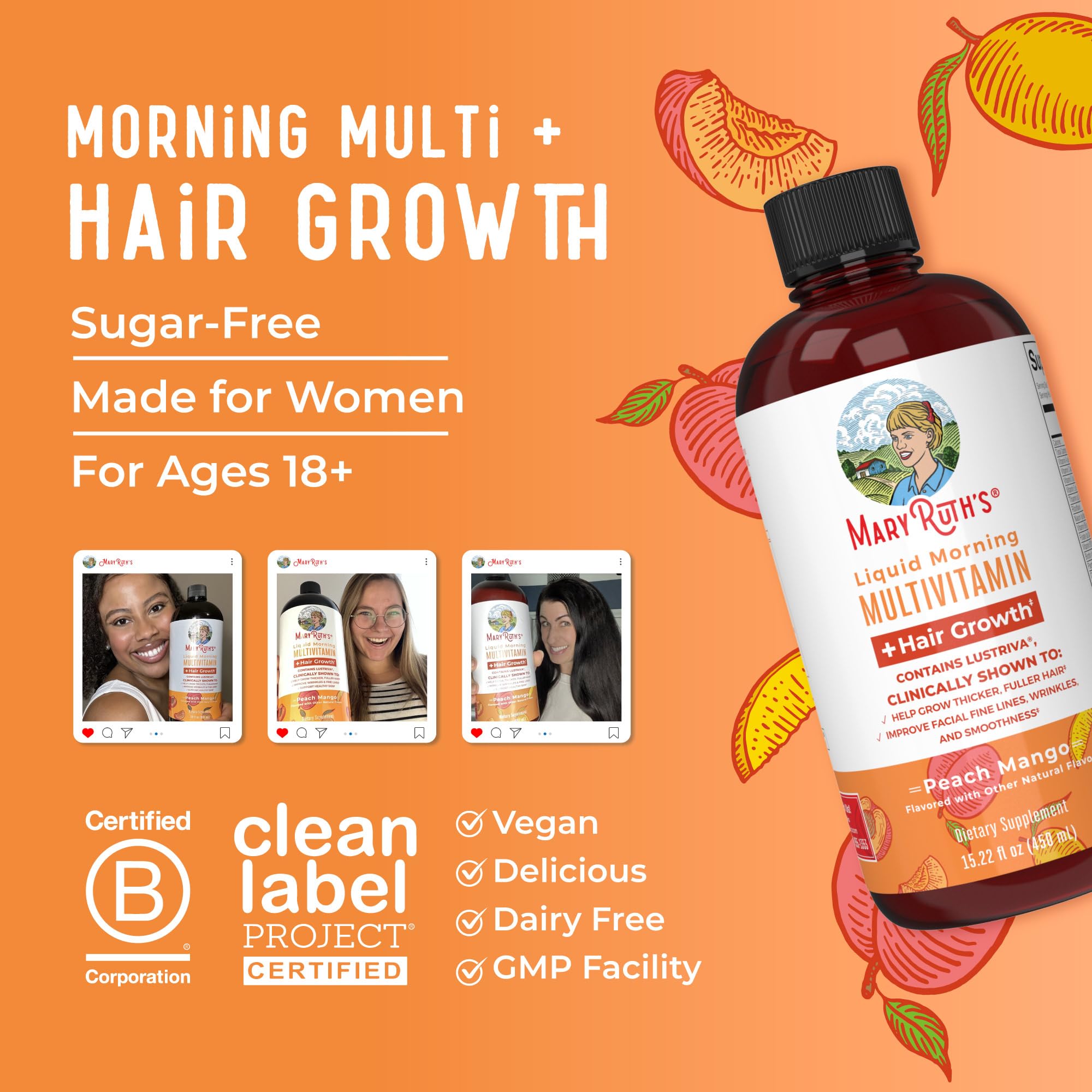 MaryRuth's Liquid Multivitamin+Hair Growth
